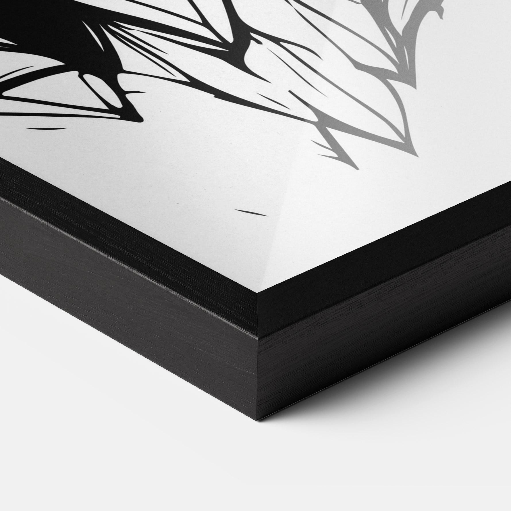 Keretezett Poszter Wolf Head Line mockup 3