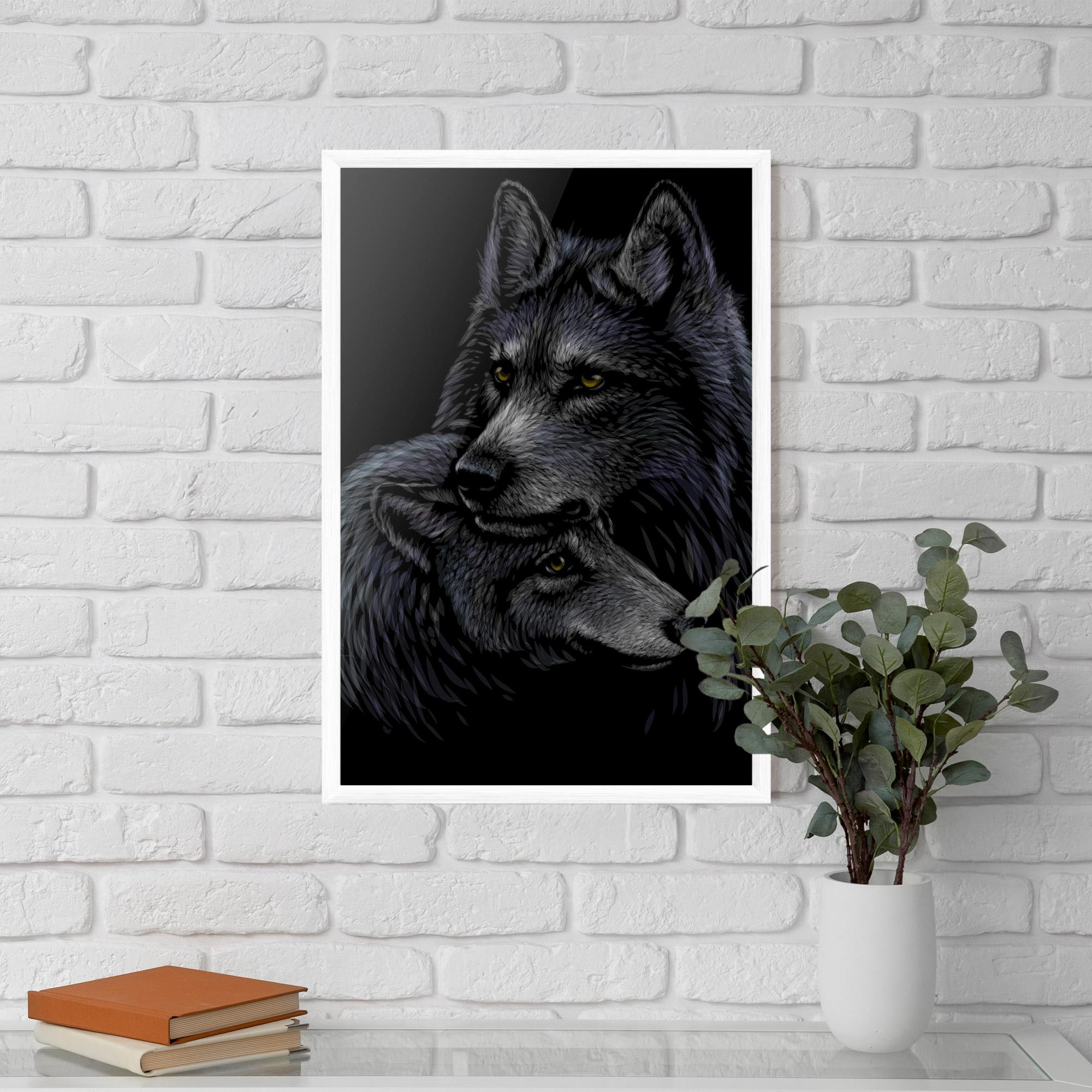 Keretezett Poszter Mom Wolf mockup 5