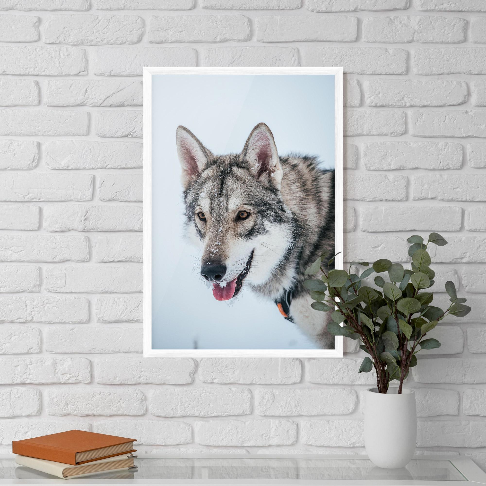 Keretezett Poszter Wolf Head mockup 5
