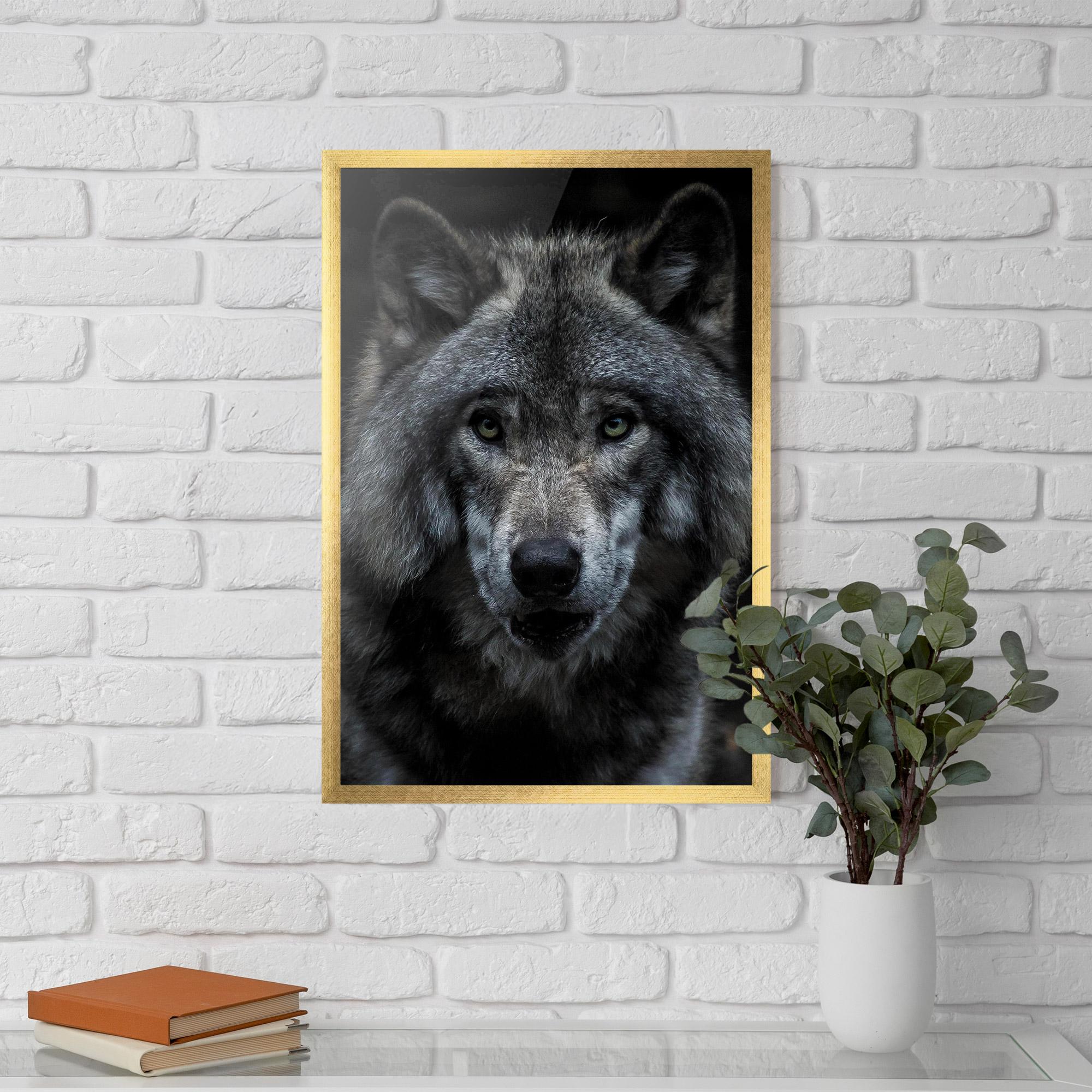 Keretezett Poszter Angry Wolf mockup 5