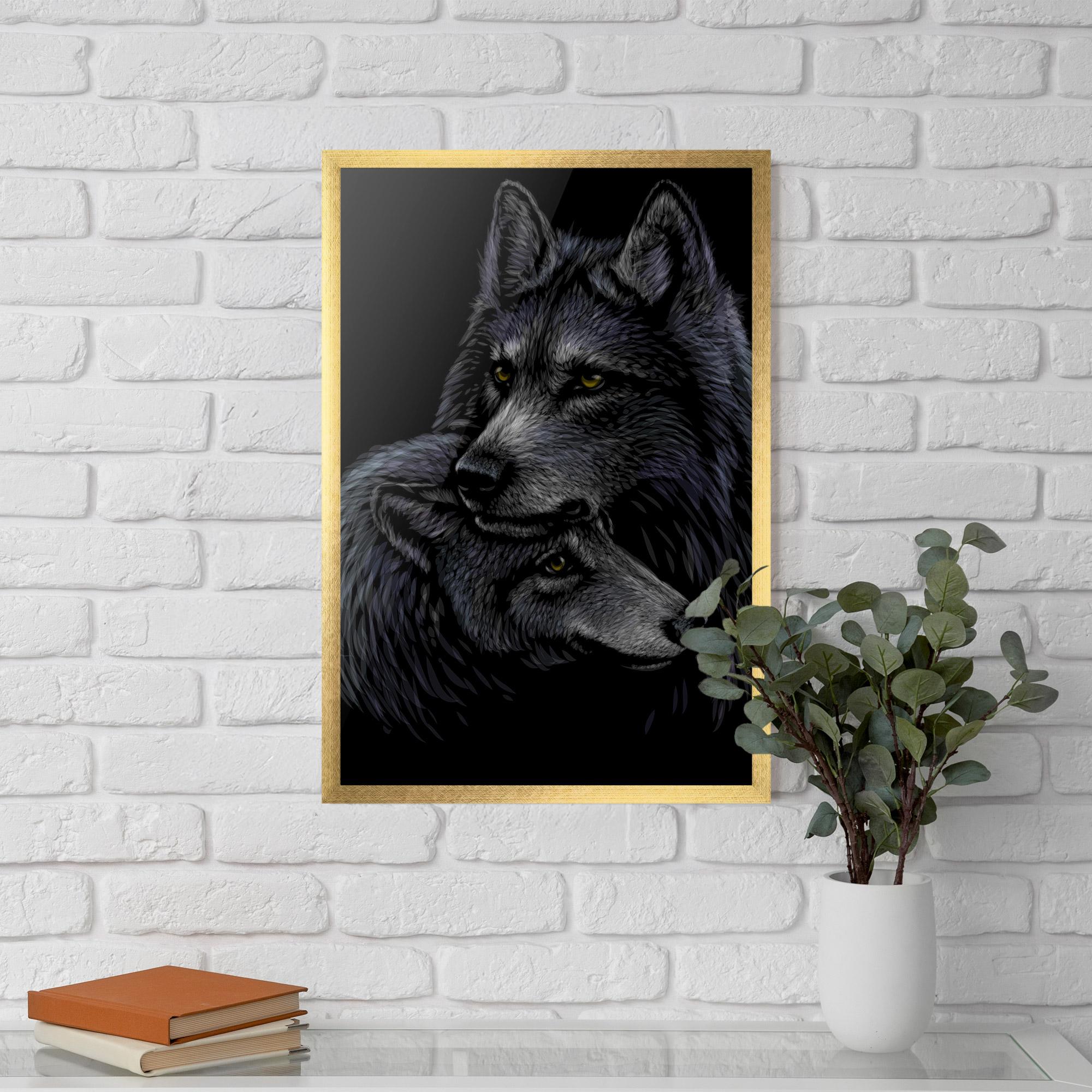 Keretezett Poszter Mom Wolf mockup 5