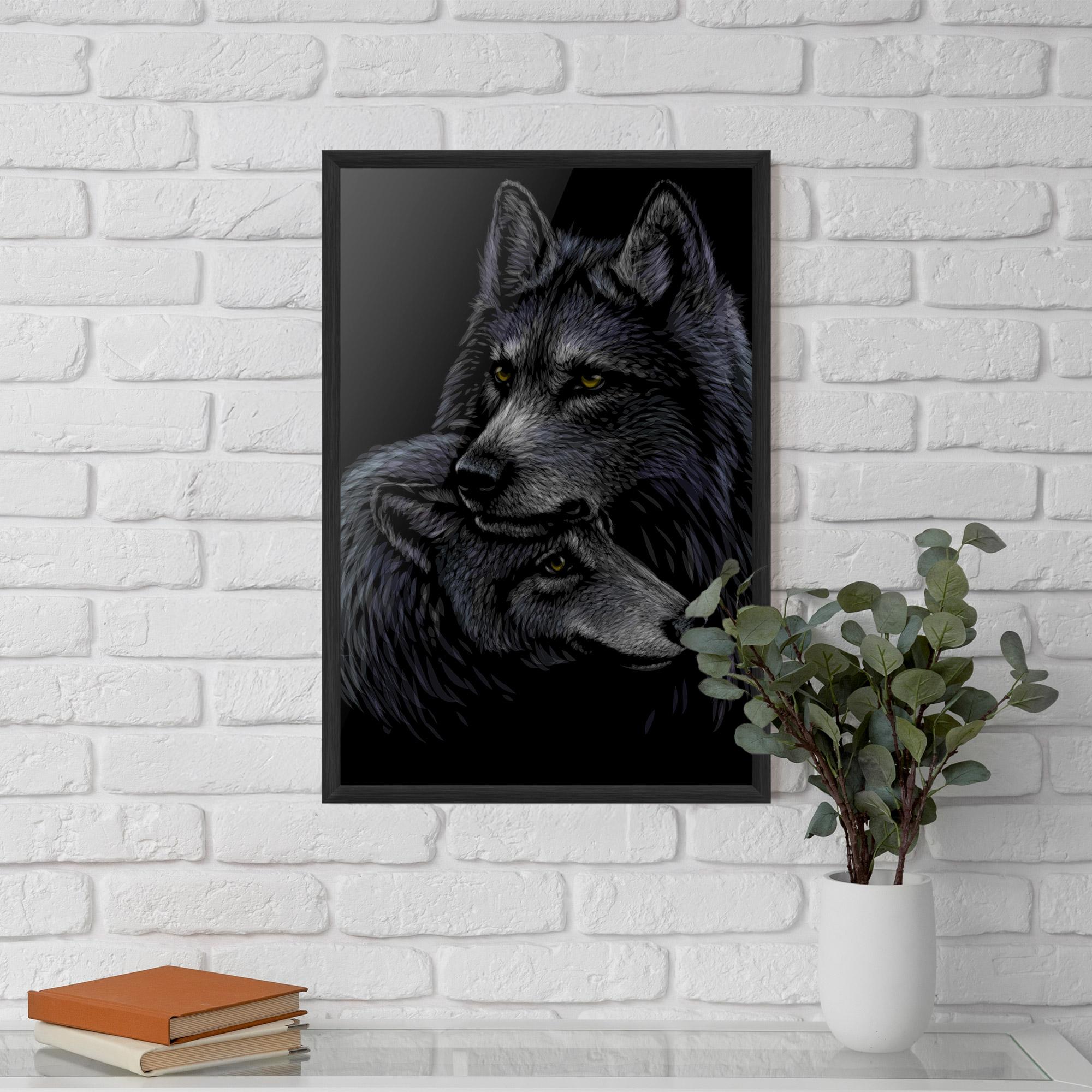 Keretezett Poszter Mom Wolf mockup 5