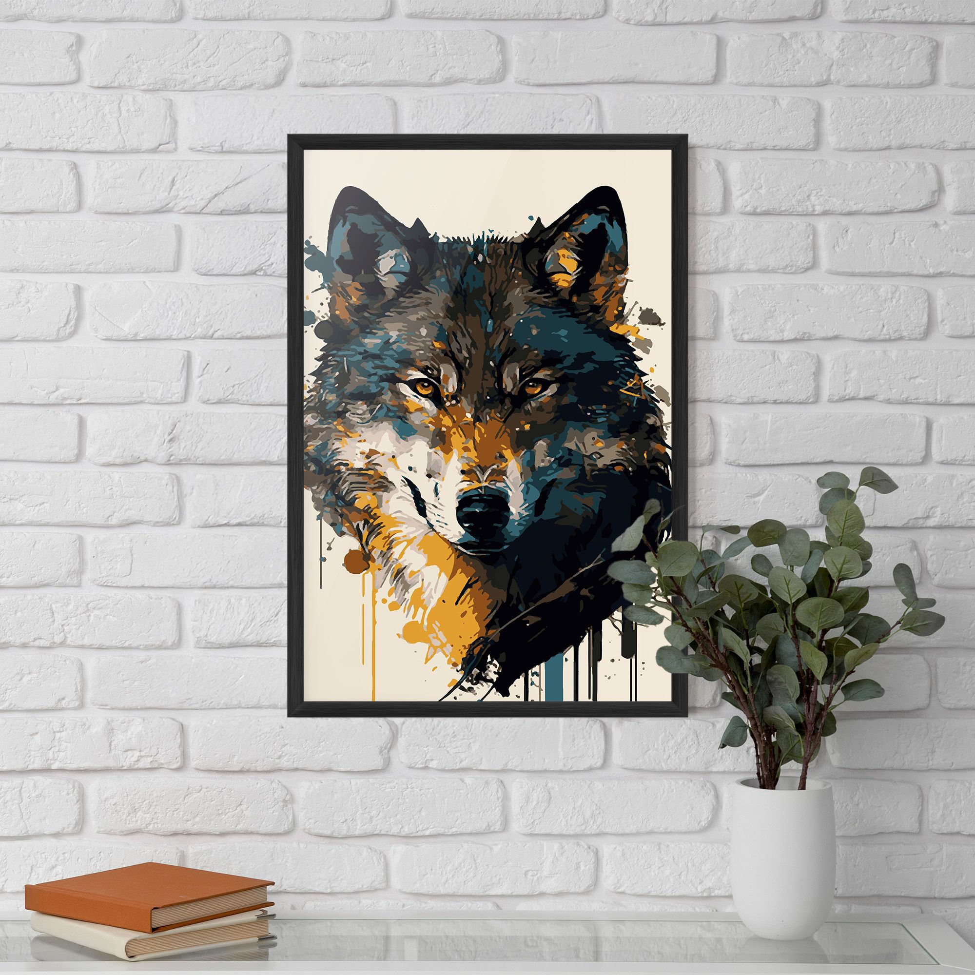 Wolf Head Art mockup 5