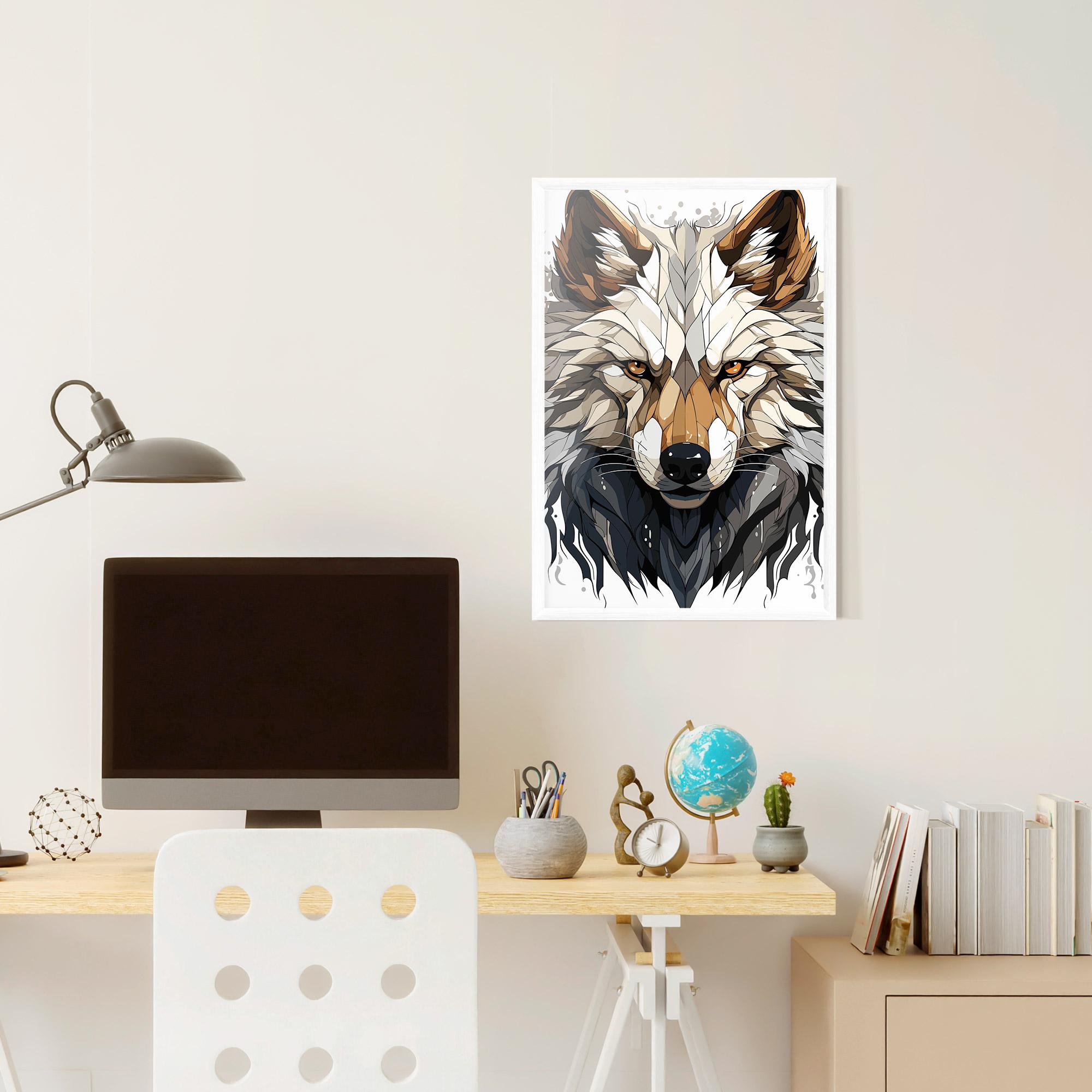 Keretezett Poszter Brown Wolf mockup 6