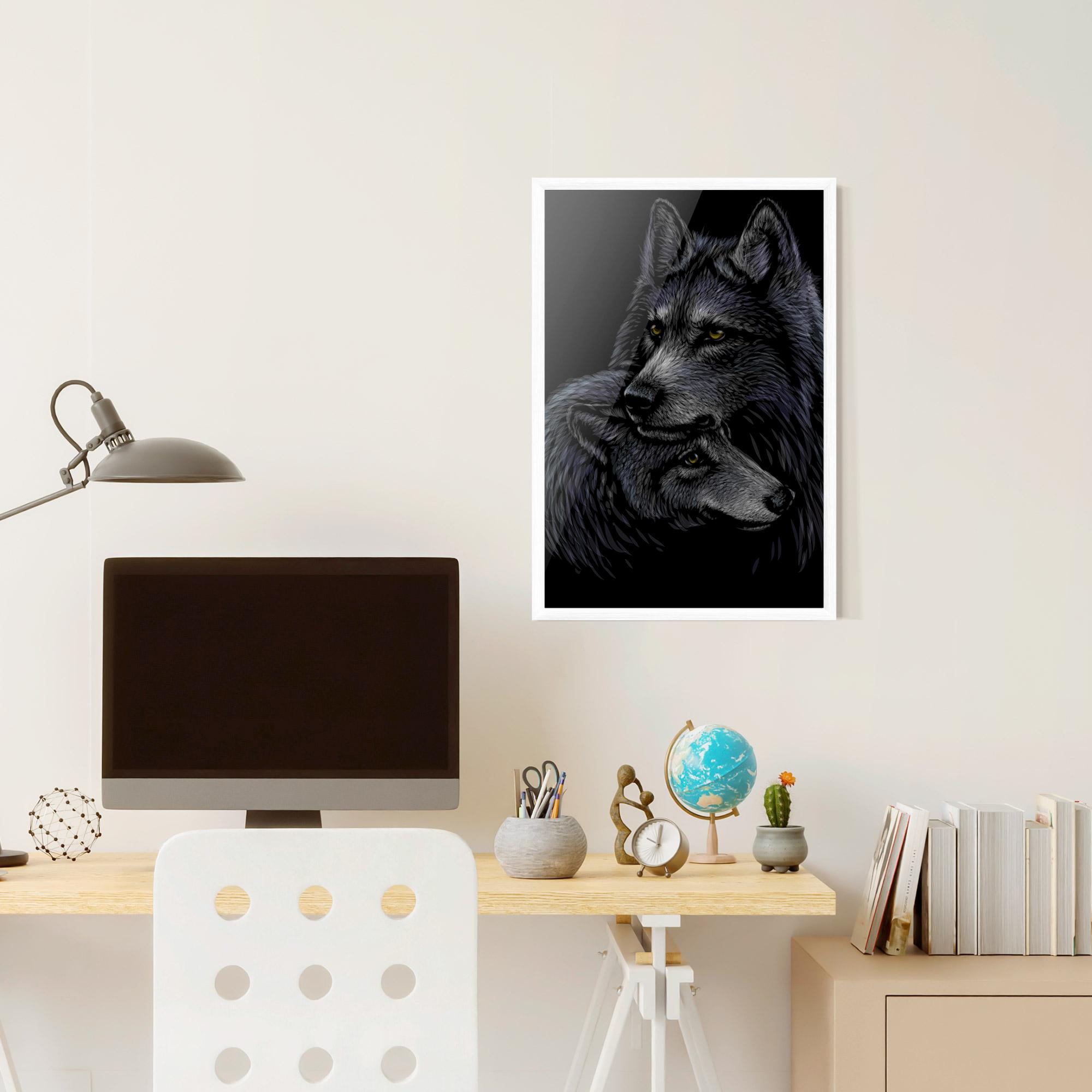 Keretezett Poszter Mom Wolf mockup 6