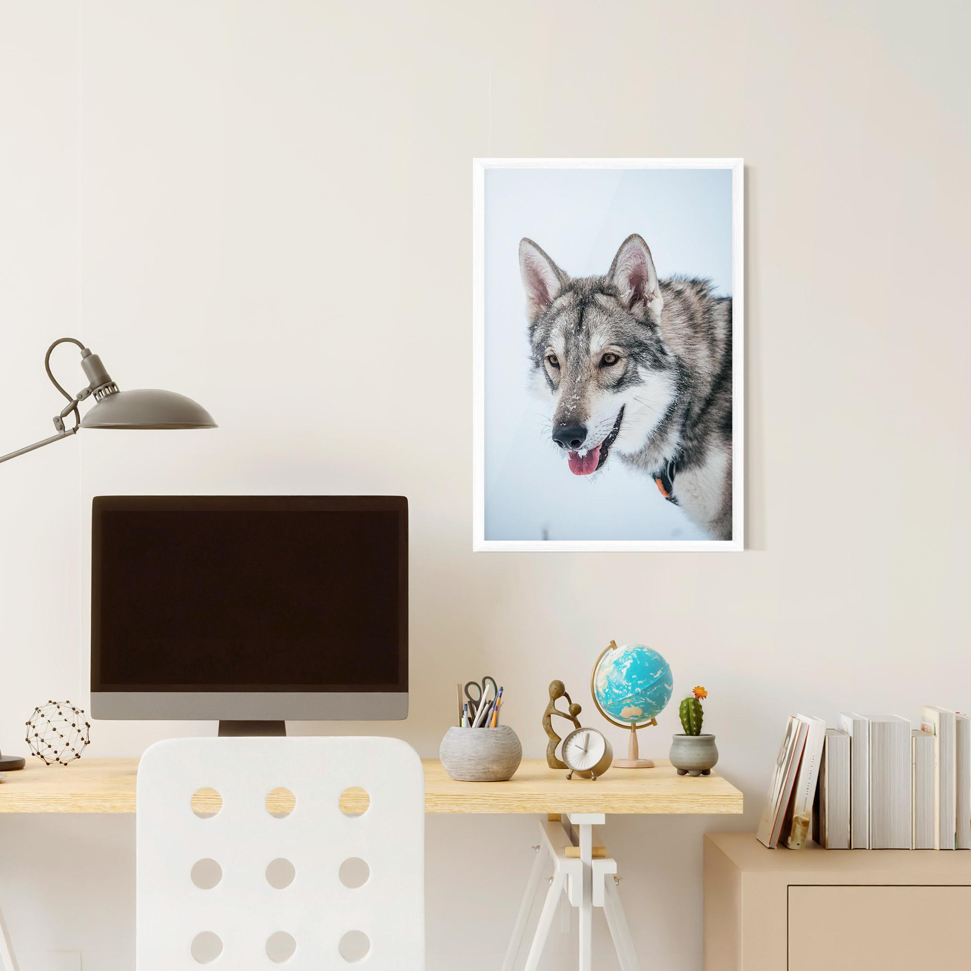 Keretezett Poszter Wolf Head mockup 6