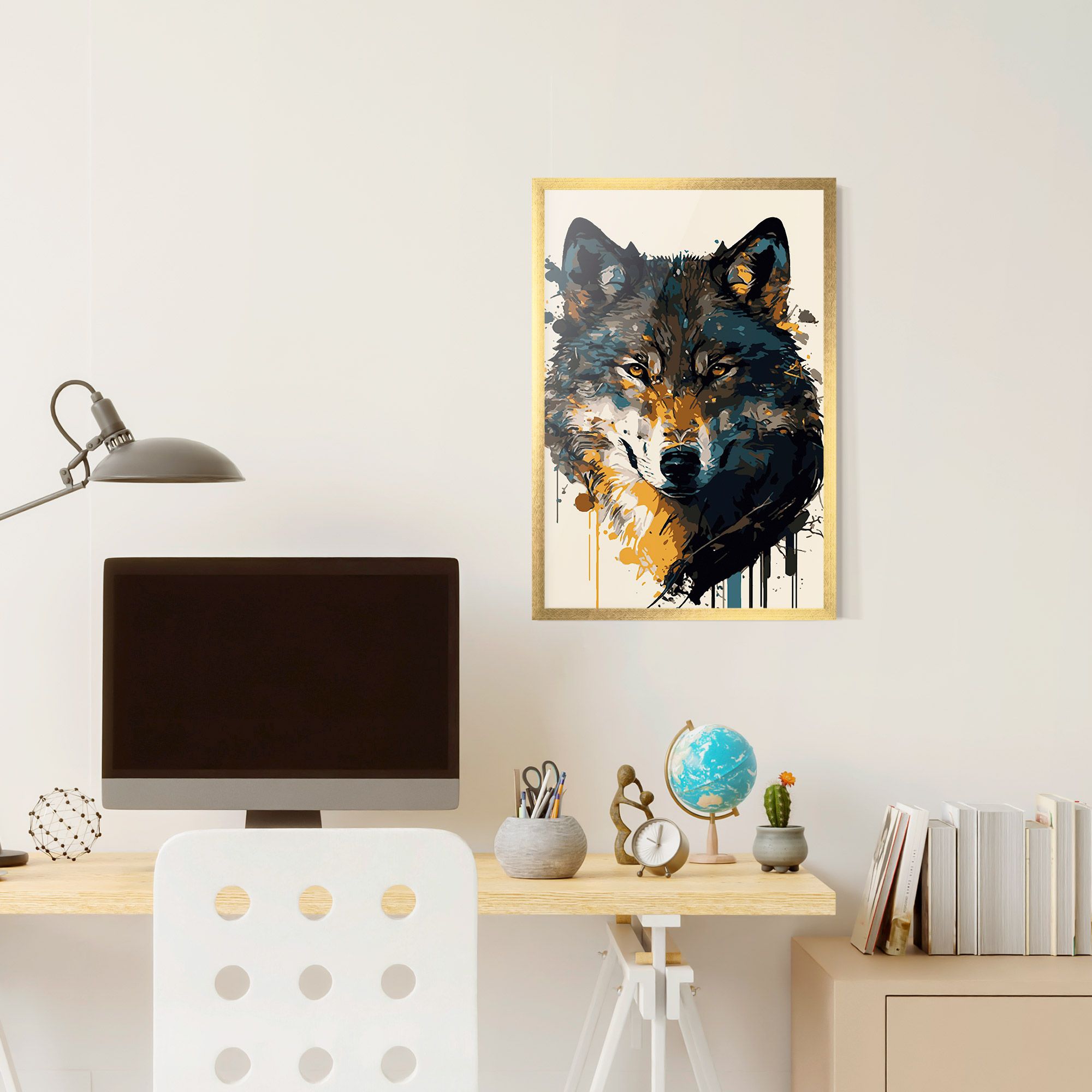 Wolf Head Art mockup 6