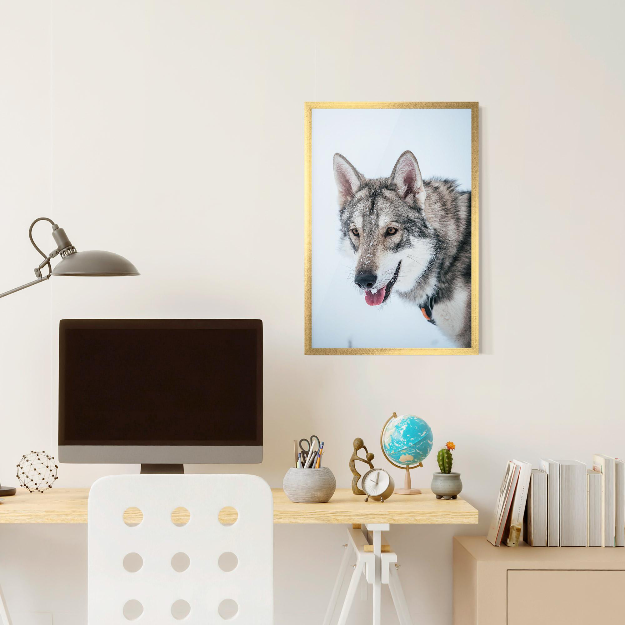 Keretezett Poszter Wolf Head mockup 6