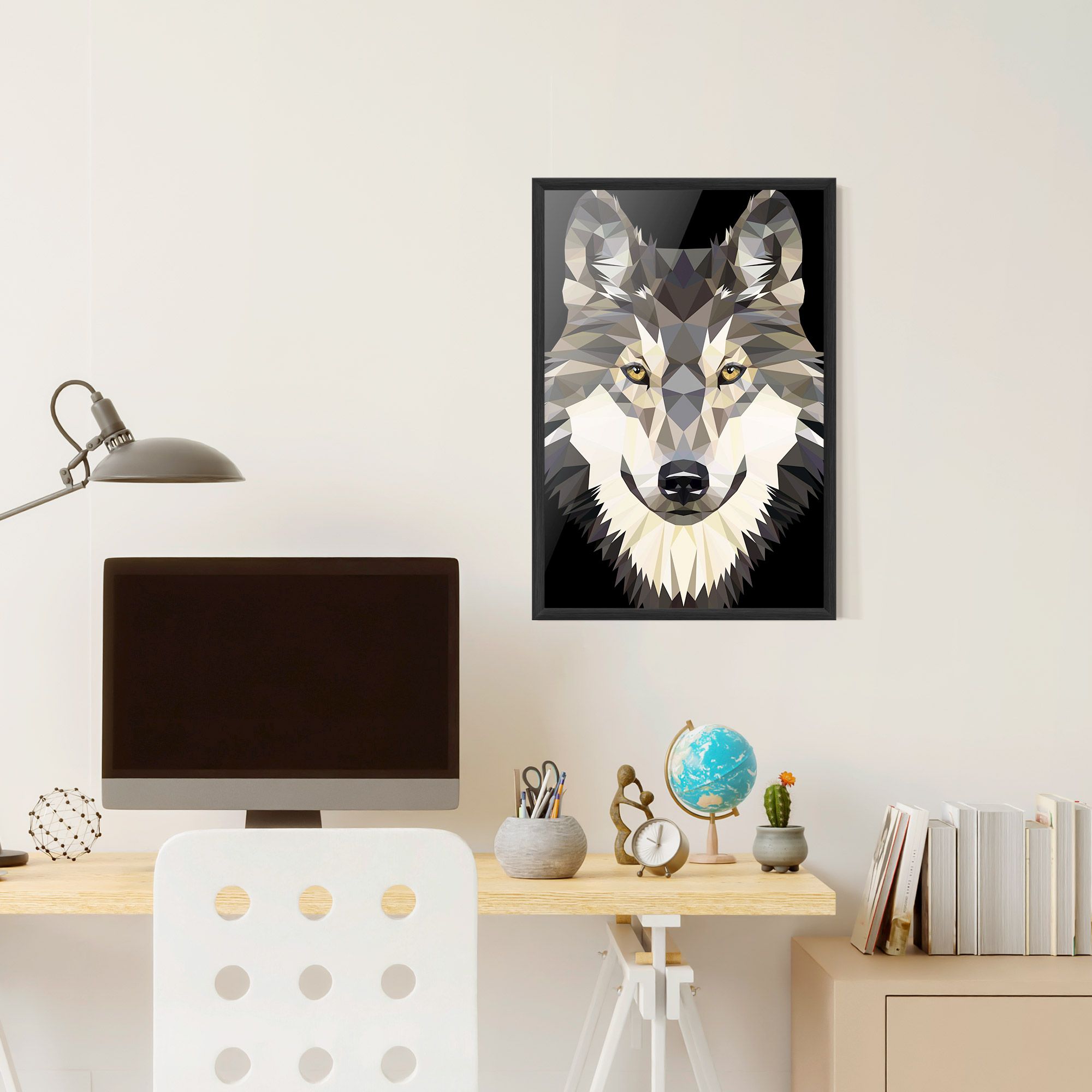 Pretty Wolf Head mockup 6
