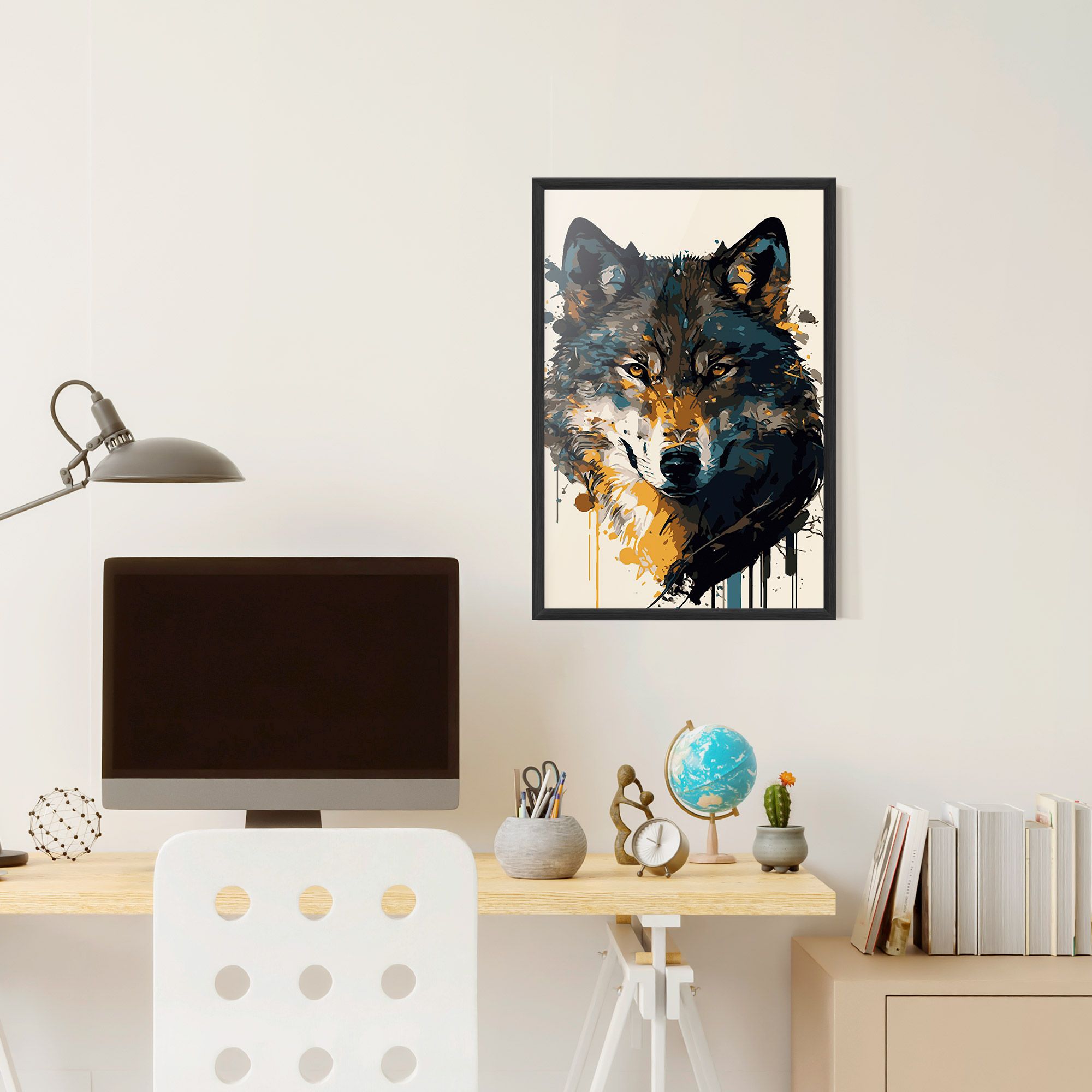 Wolf Head Art mockup 6