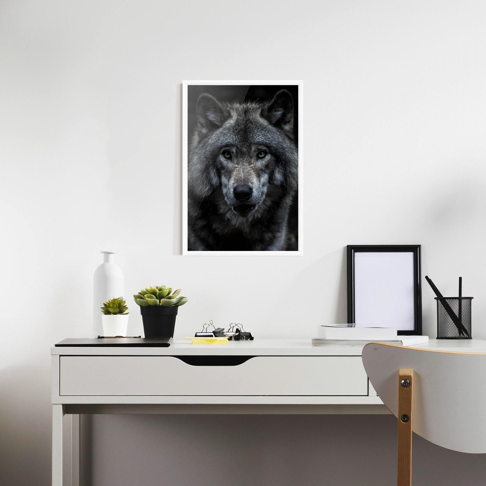 Keretezett Poszter Angry Wolf mockup 7