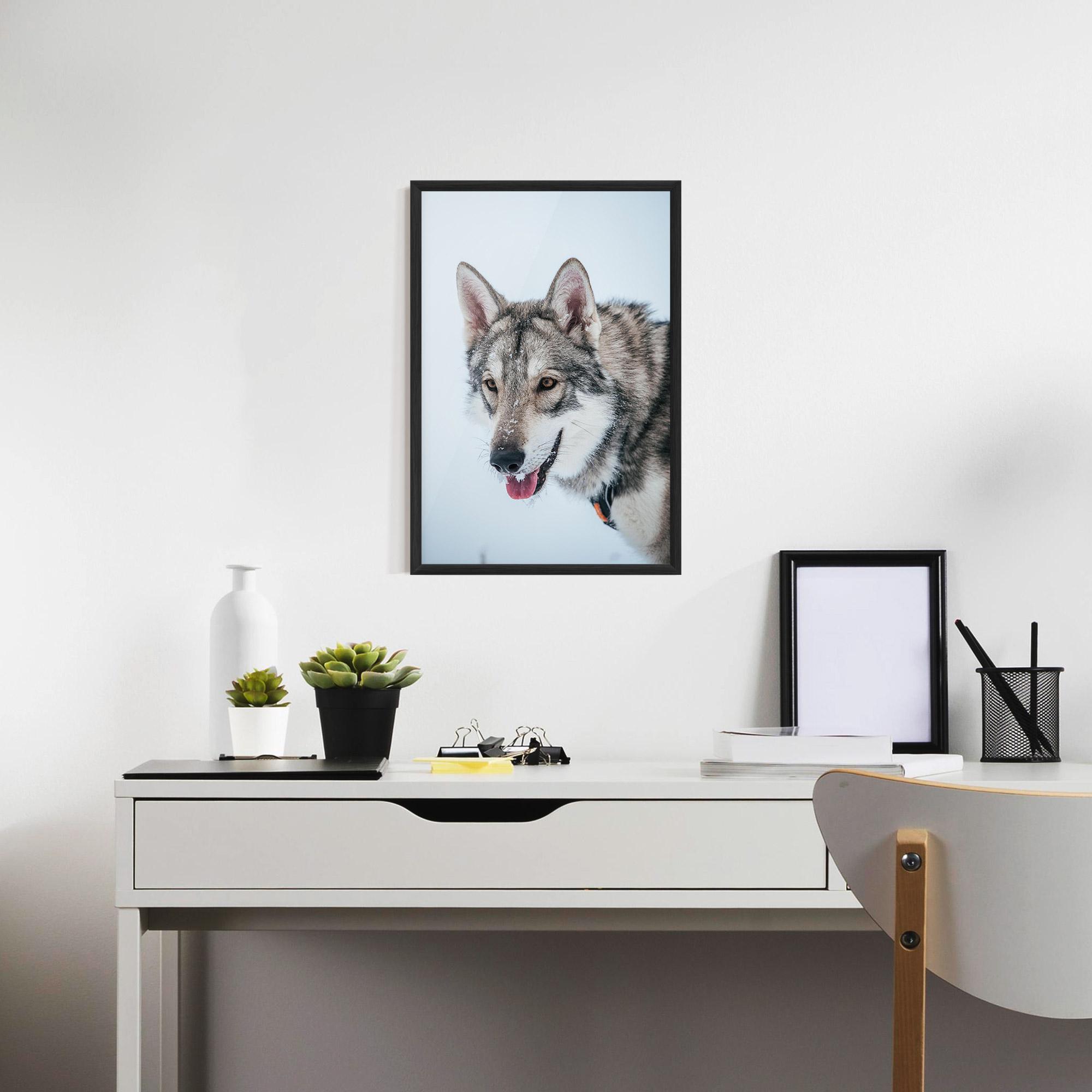 Keretezett Poszter Wolf Head mockup 7