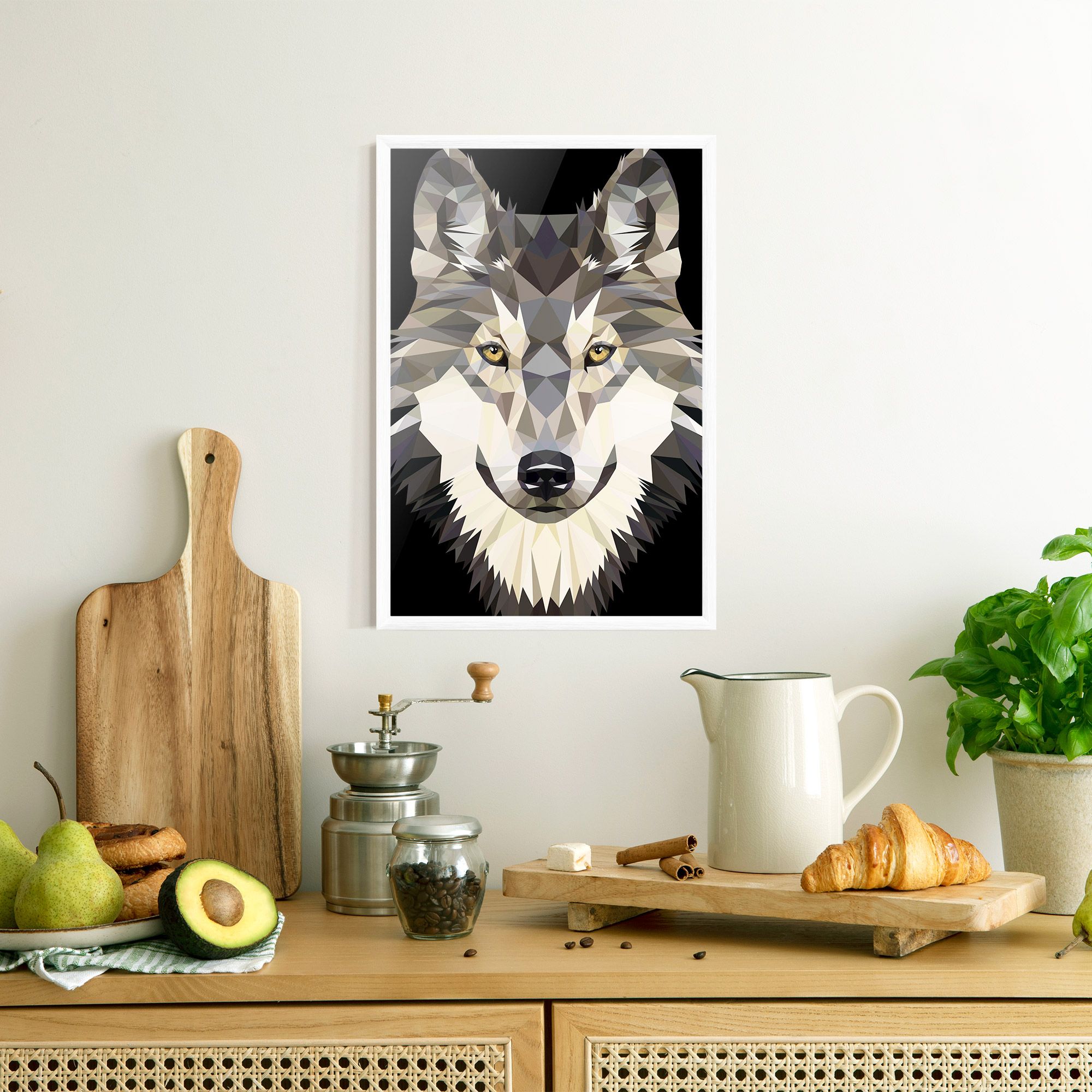 Pretty Wolf Head mockup 8