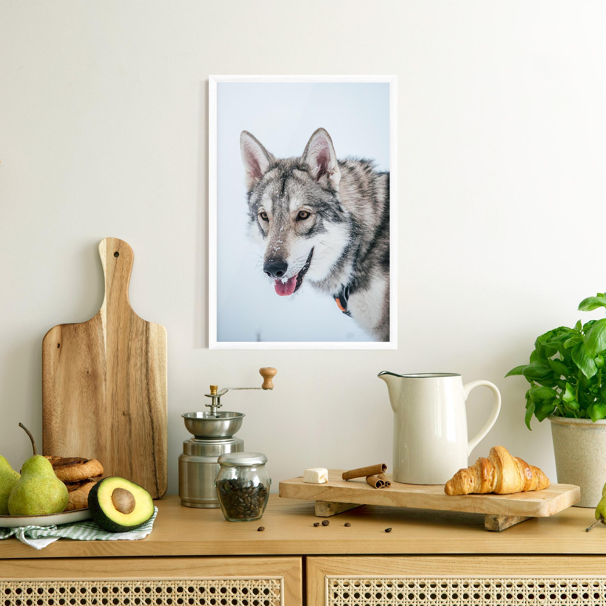 Keretezett Poszter Wolf Head mockup 8