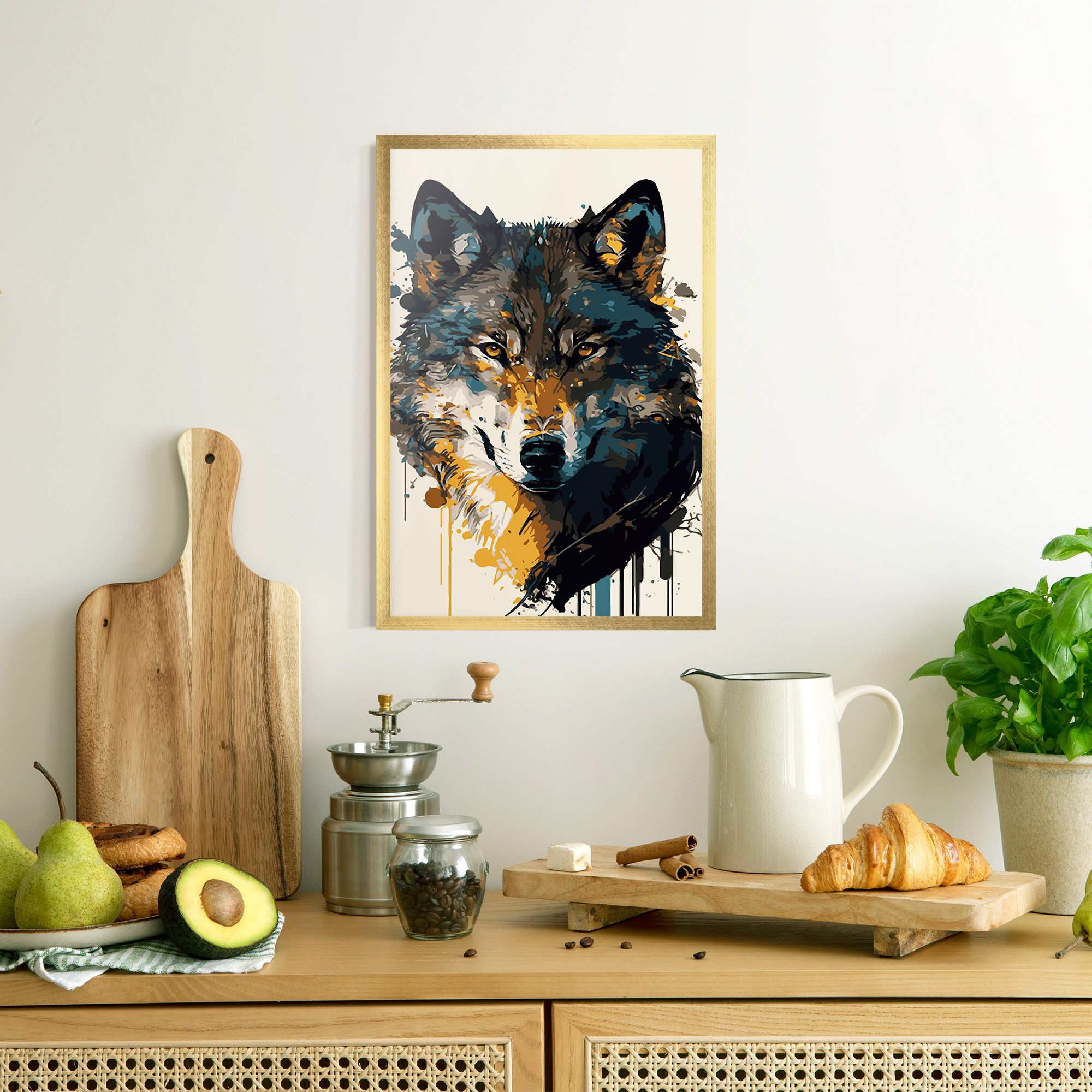 Wolf Head Art mockup 8