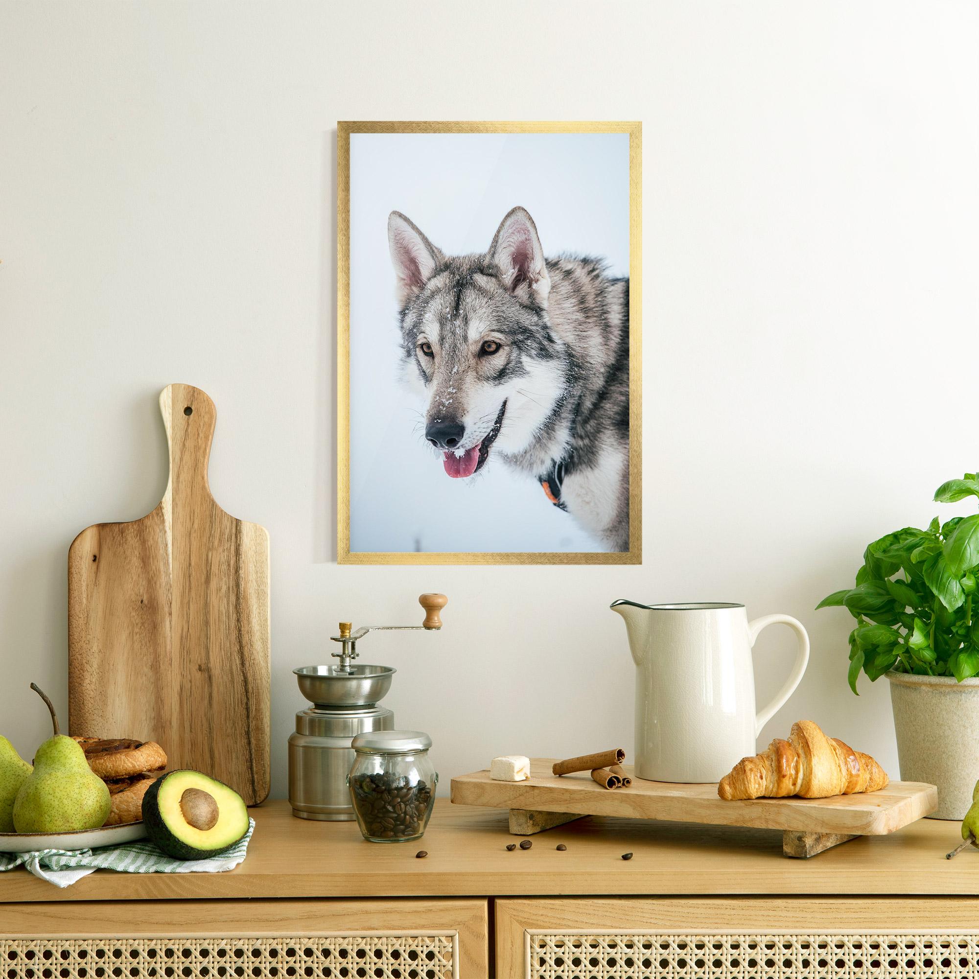 Keretezett Poszter Wolf Head mockup 8