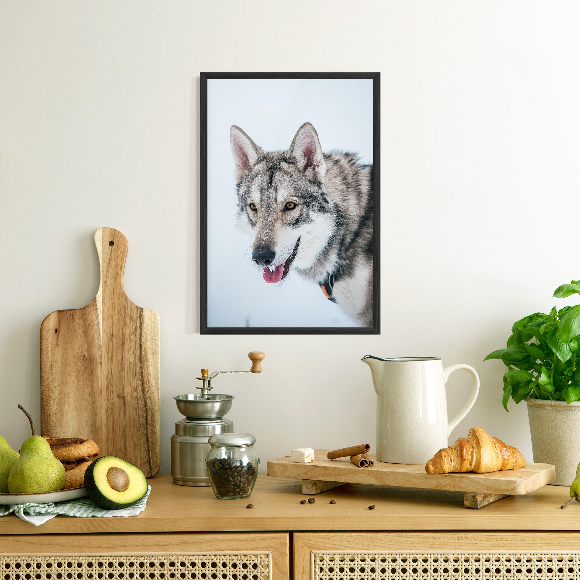 Keretezett Poszter Wolf Head mockup 8