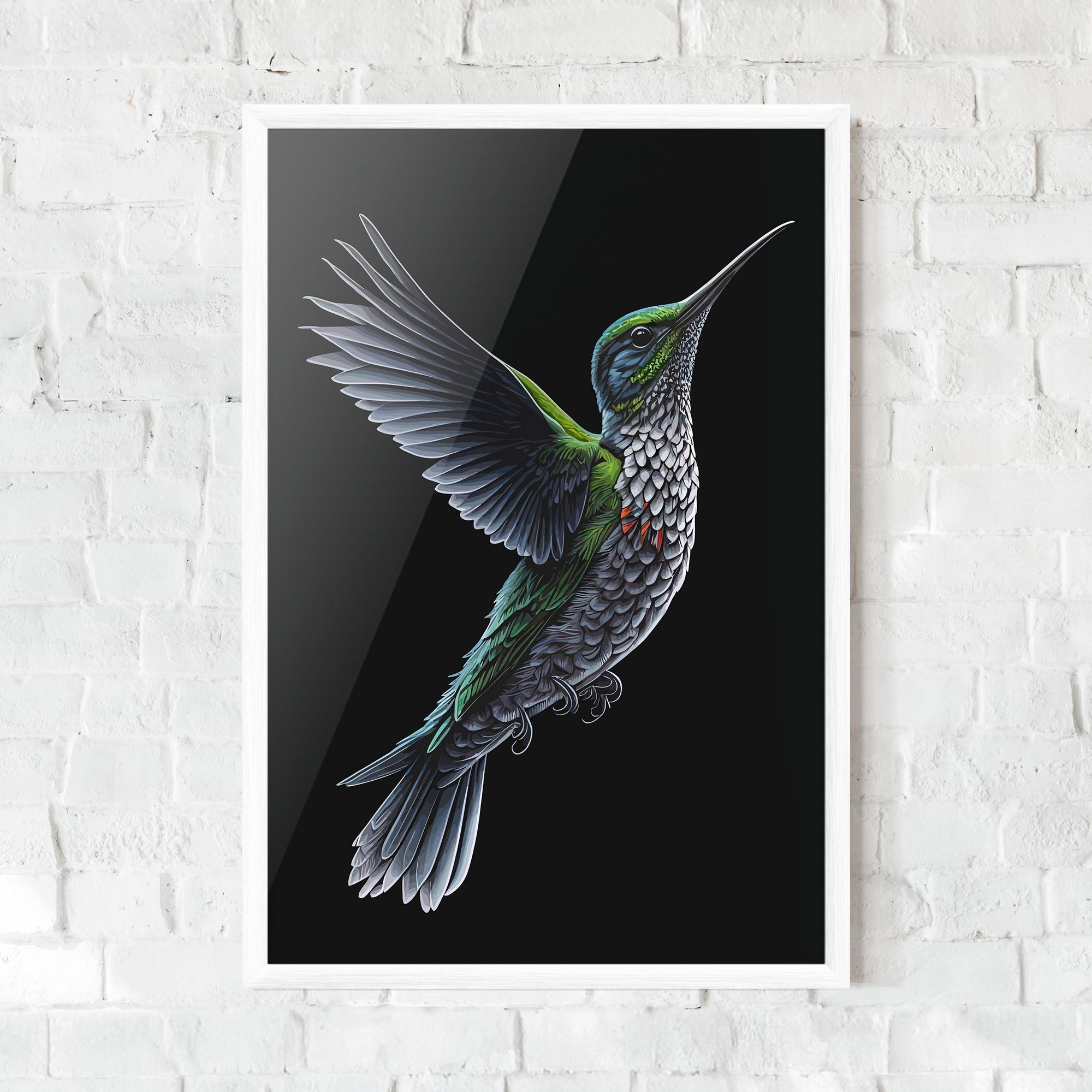 Keretezett Poszter Green Hummingbird mockup 0