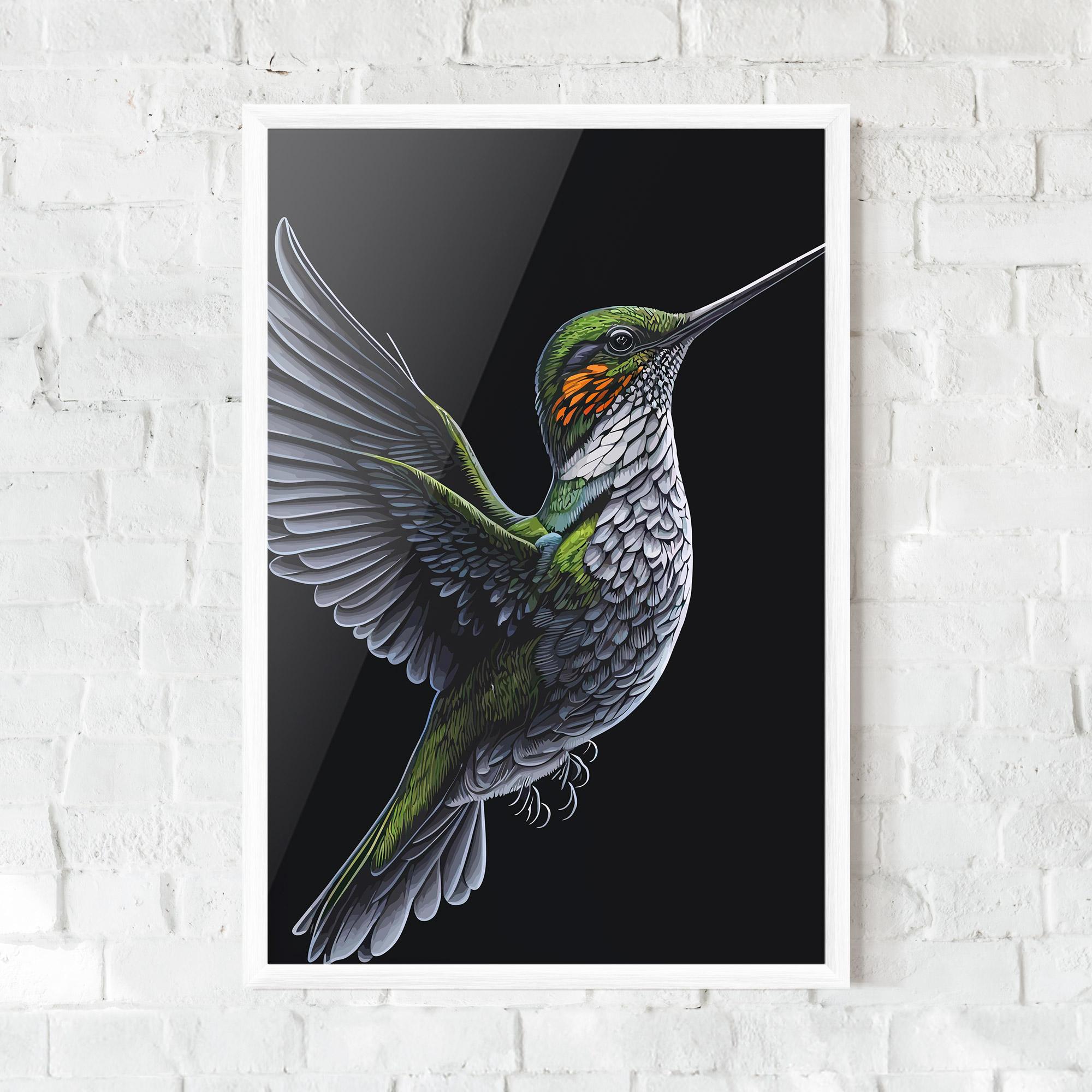 Keretezett Poszter Hummingbird mockup 0