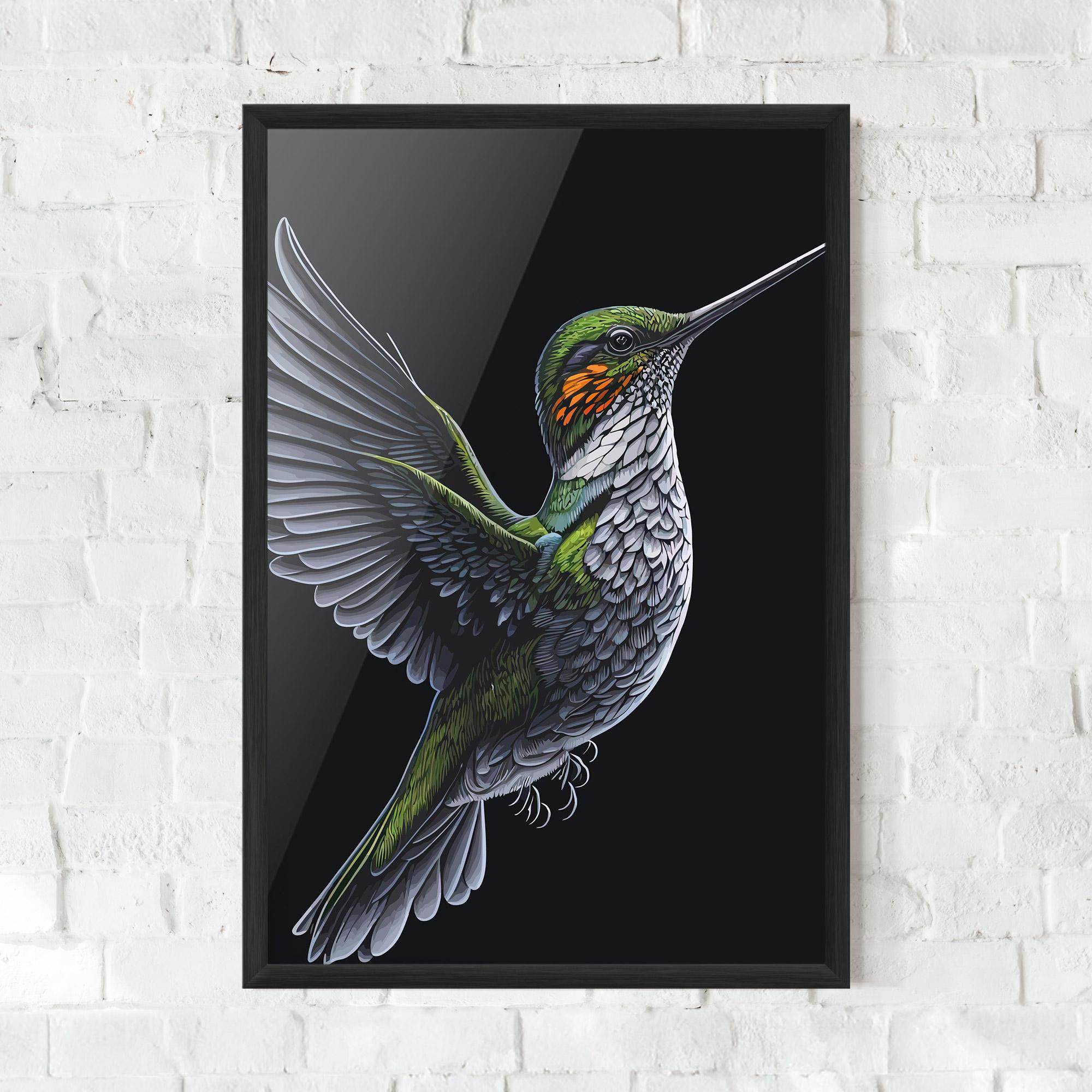 Keretezett Poszter Hummingbird mockup 0