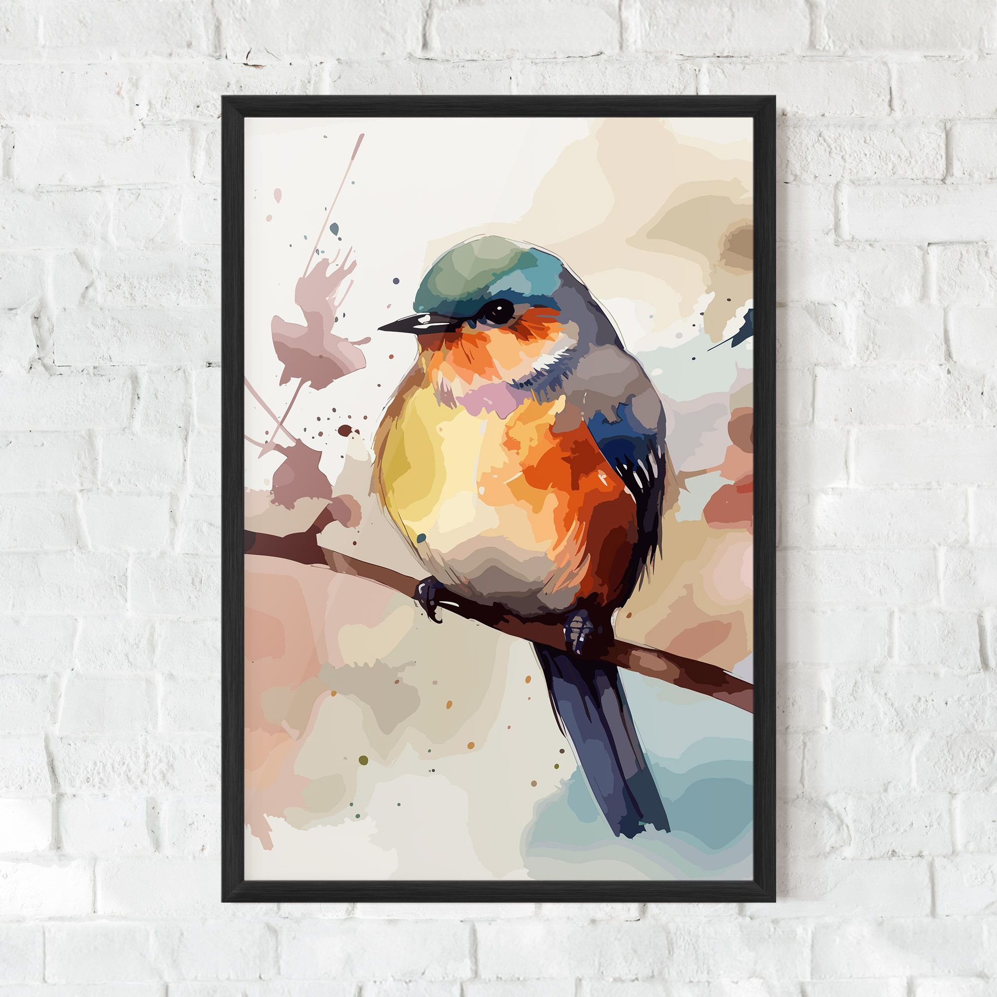Orange Purple Bird mockup 0