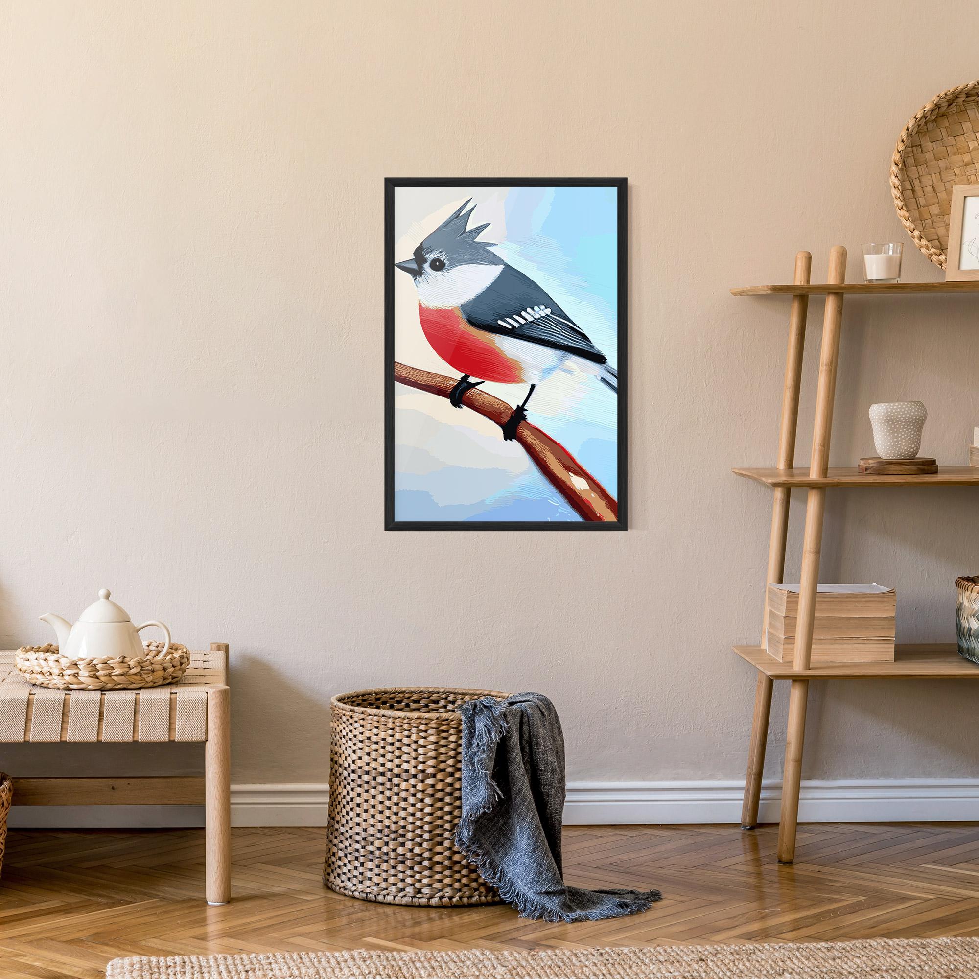 Keretezett Poszter Blue Bird Painting mockup 9