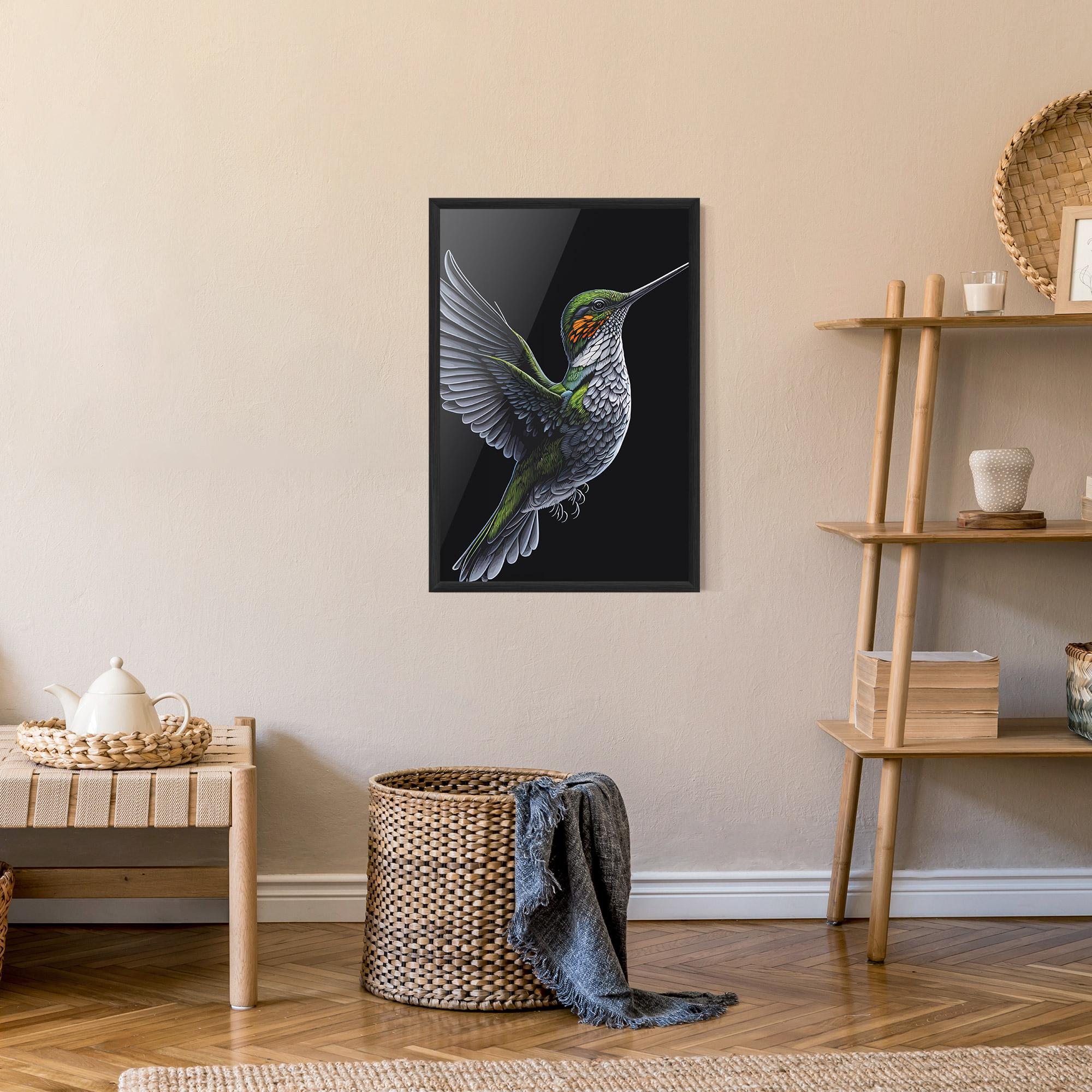 Keretezett Poszter Hummingbird mockup 9