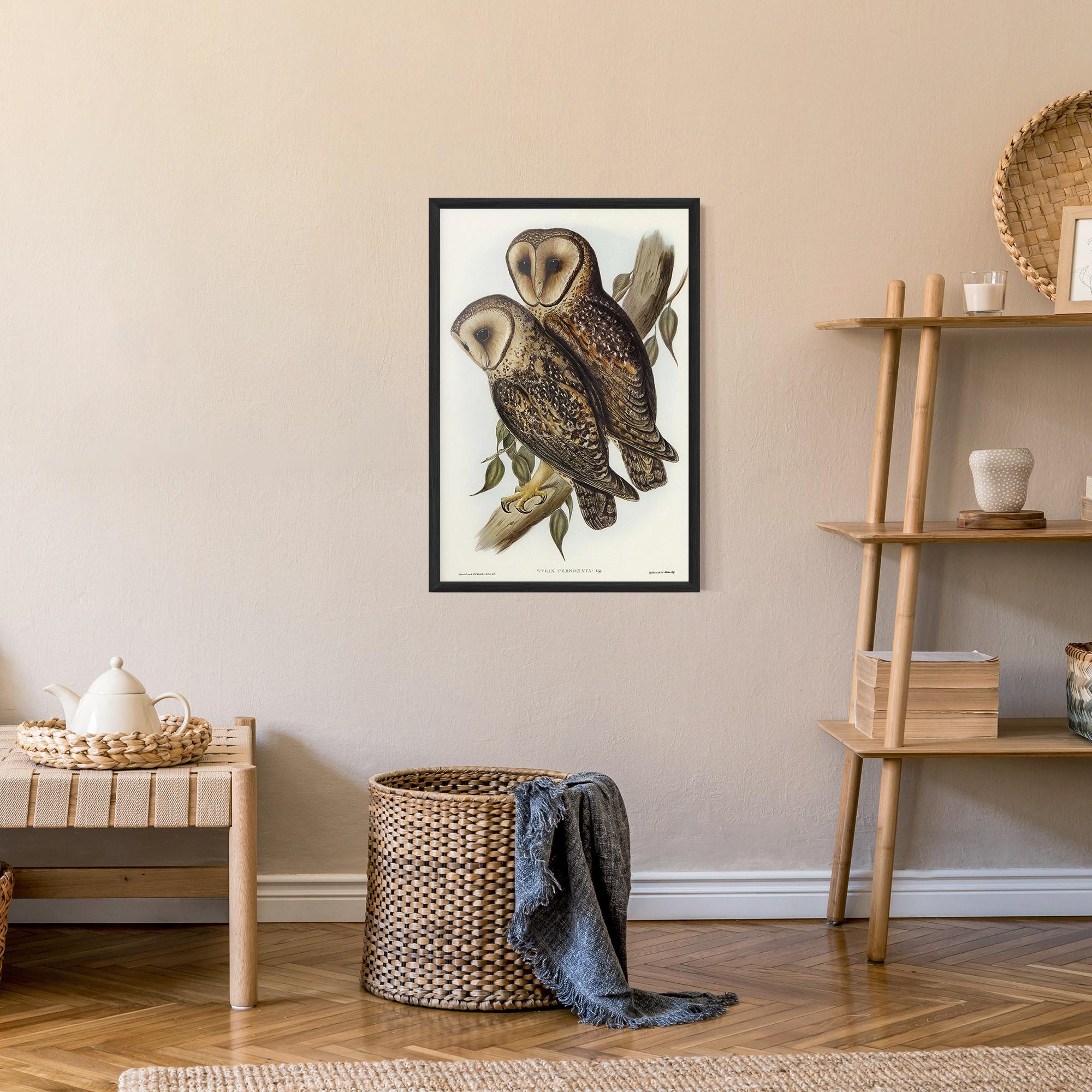 Keretezett Poszter Owl Family mockup 9