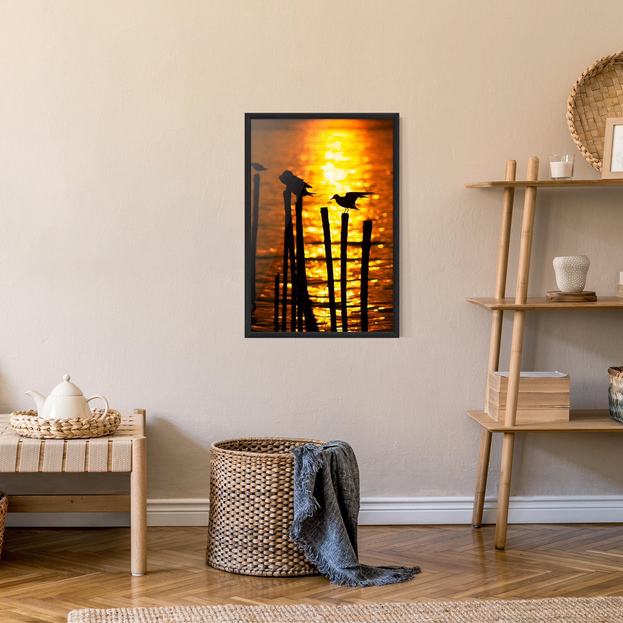 Keretezett Poszter Silhouettes Birds mockup 9