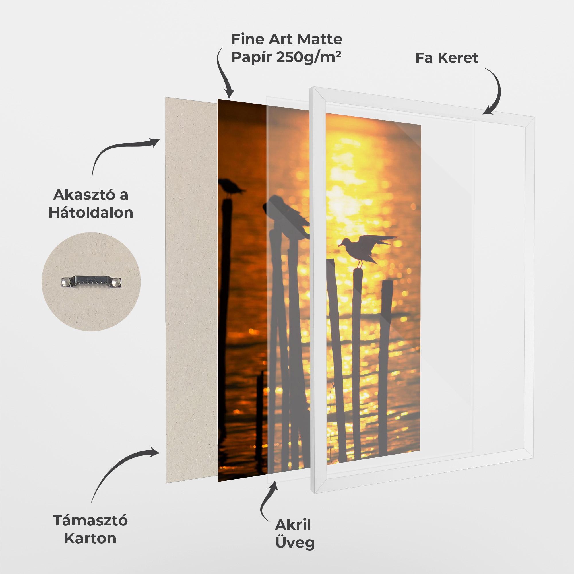 Keretezett Poszter Silhouettes Birds mockup 1