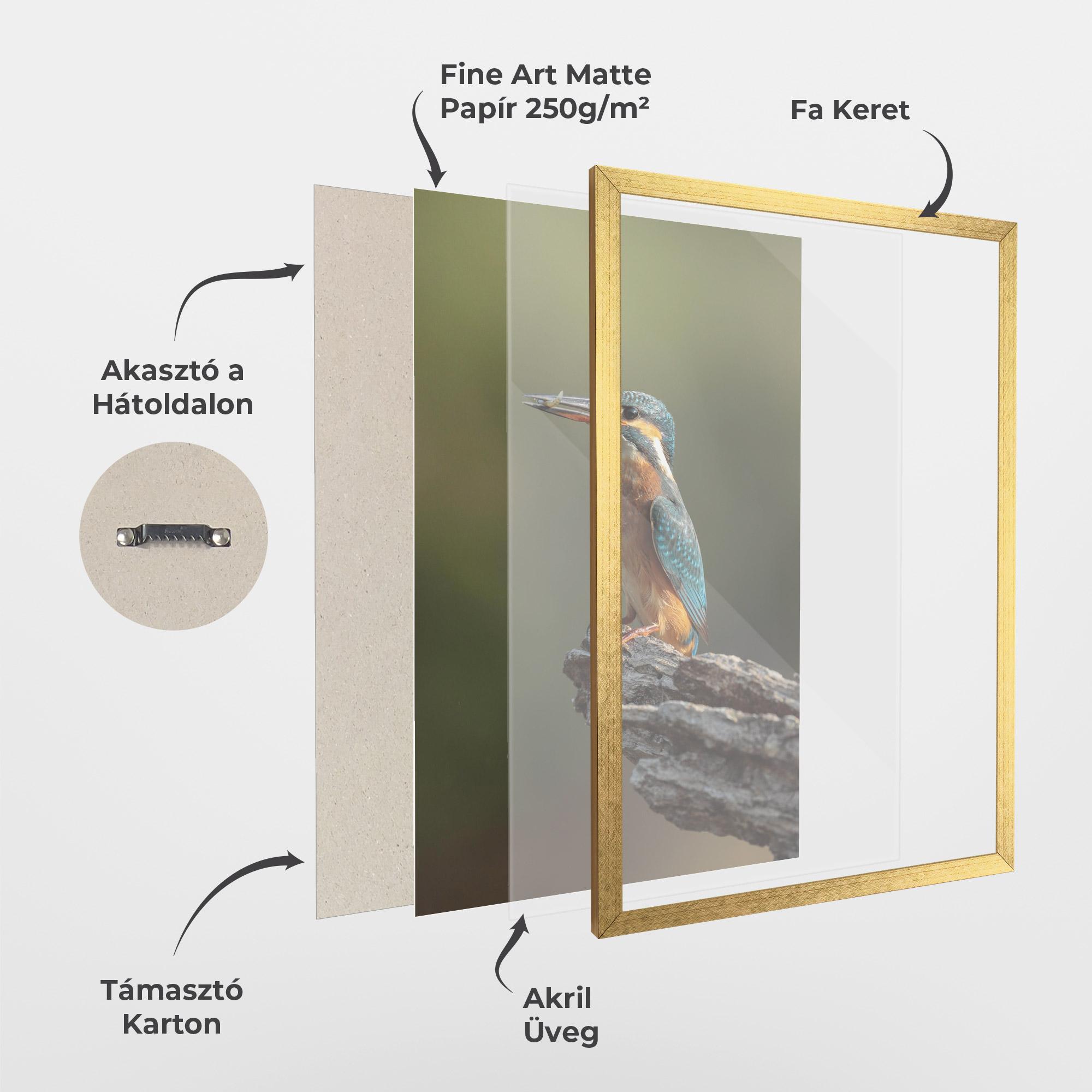 Keretezett Poszter Female Kingfisher mockup 1