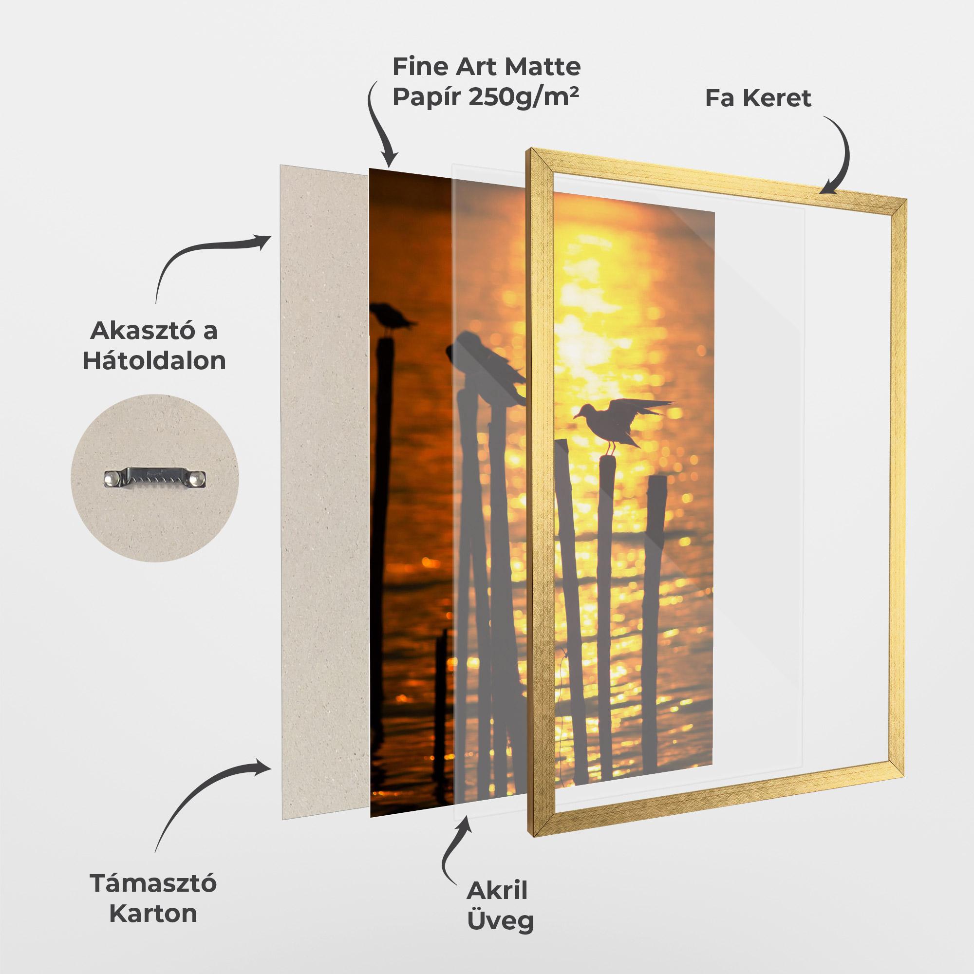 Keretezett Poszter Silhouettes Birds mockup 1