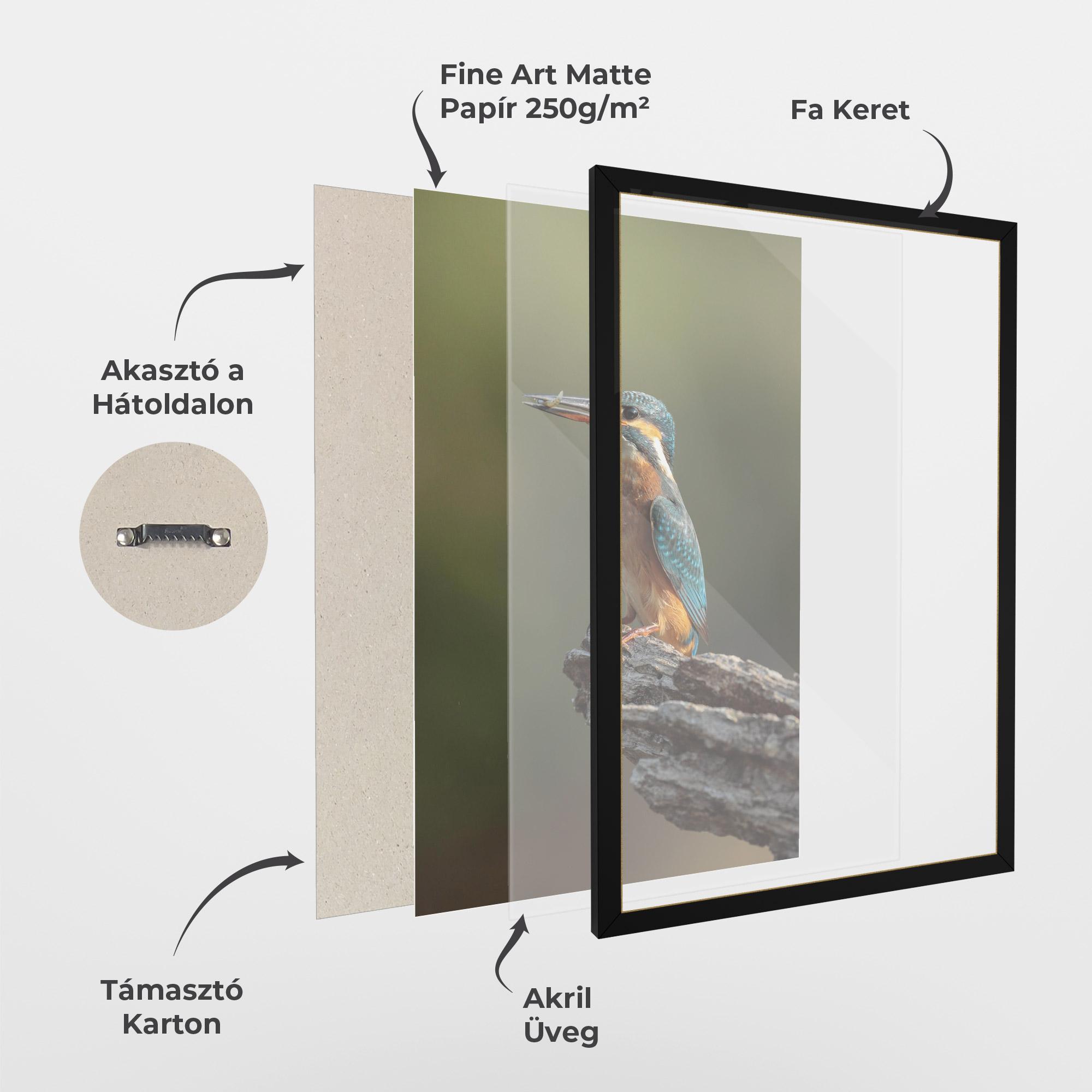 Keretezett Poszter Female Kingfisher mockup 1