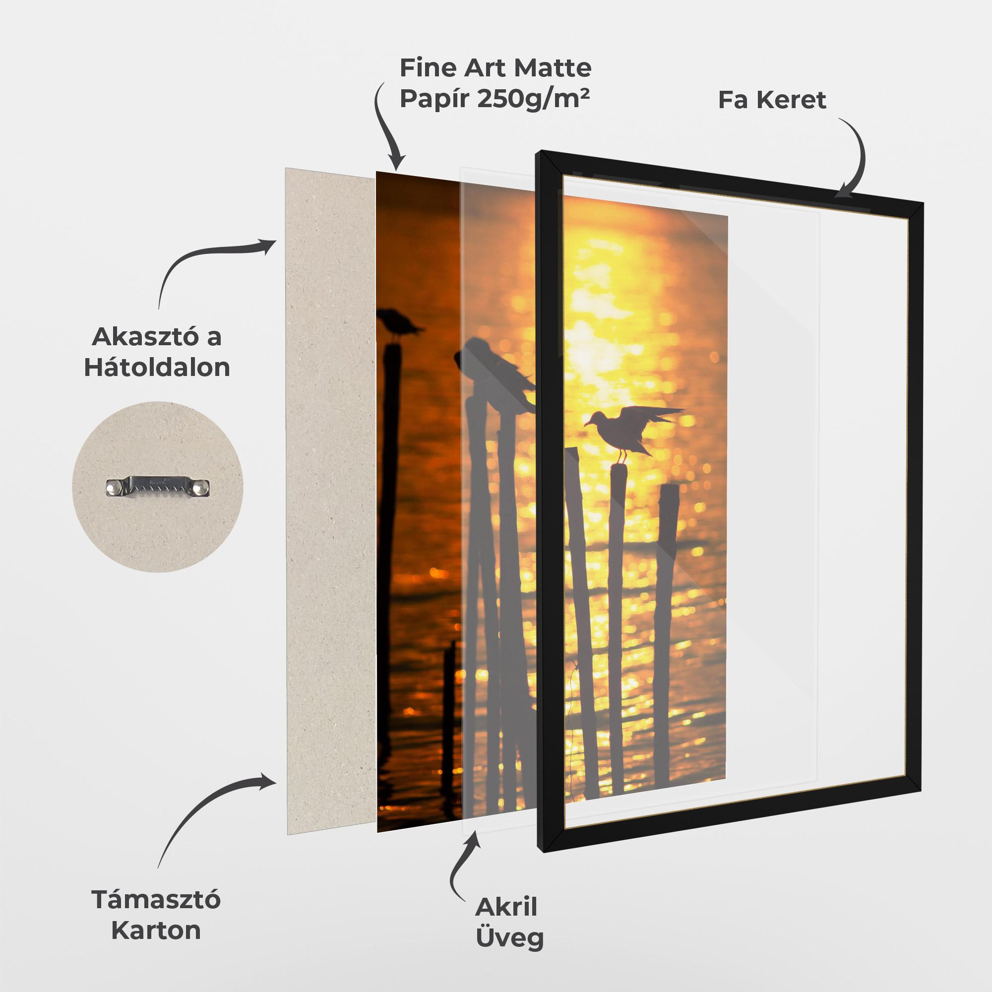 Keretezett Poszter Silhouettes Birds mockup 1