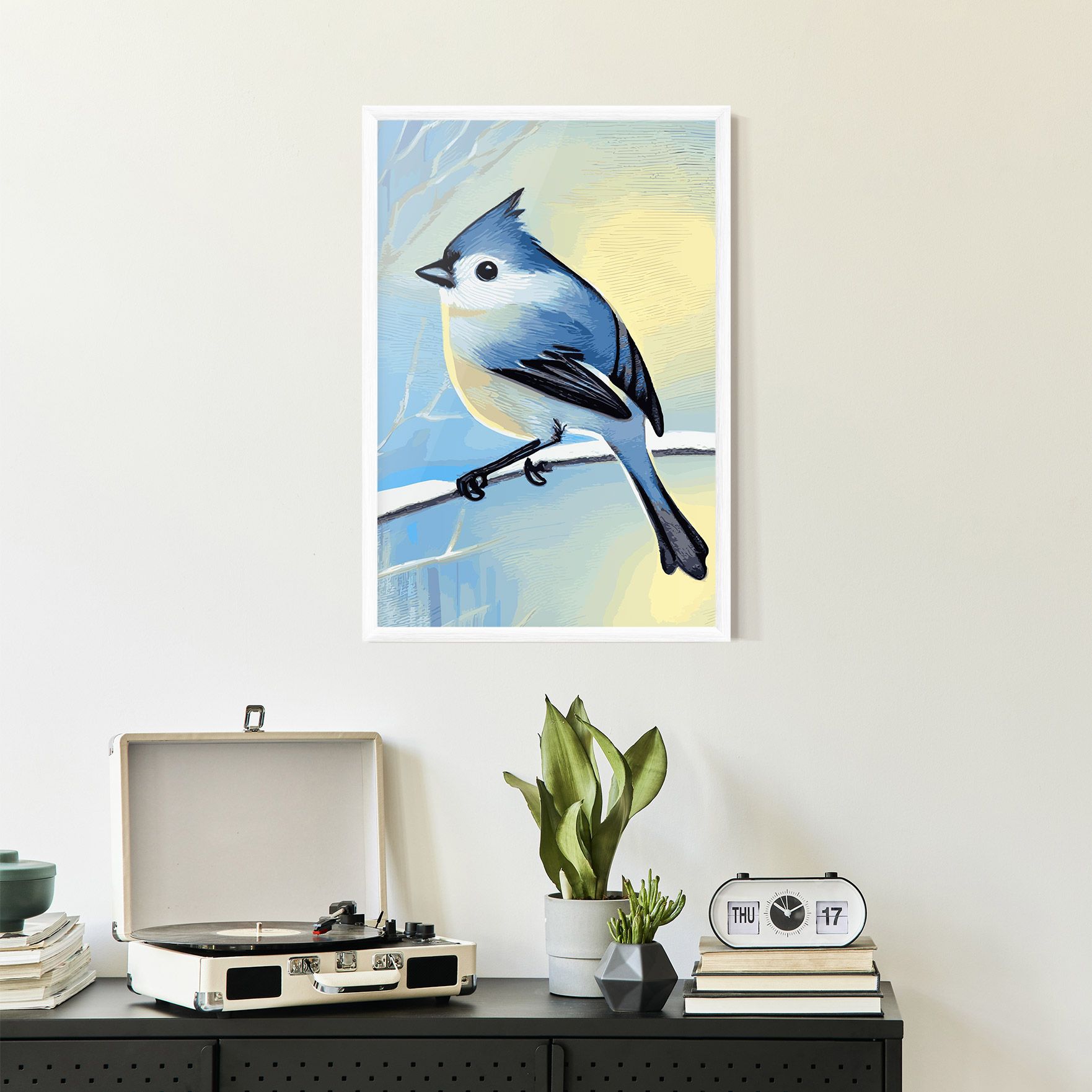 Bird Winter Painting mockup 2