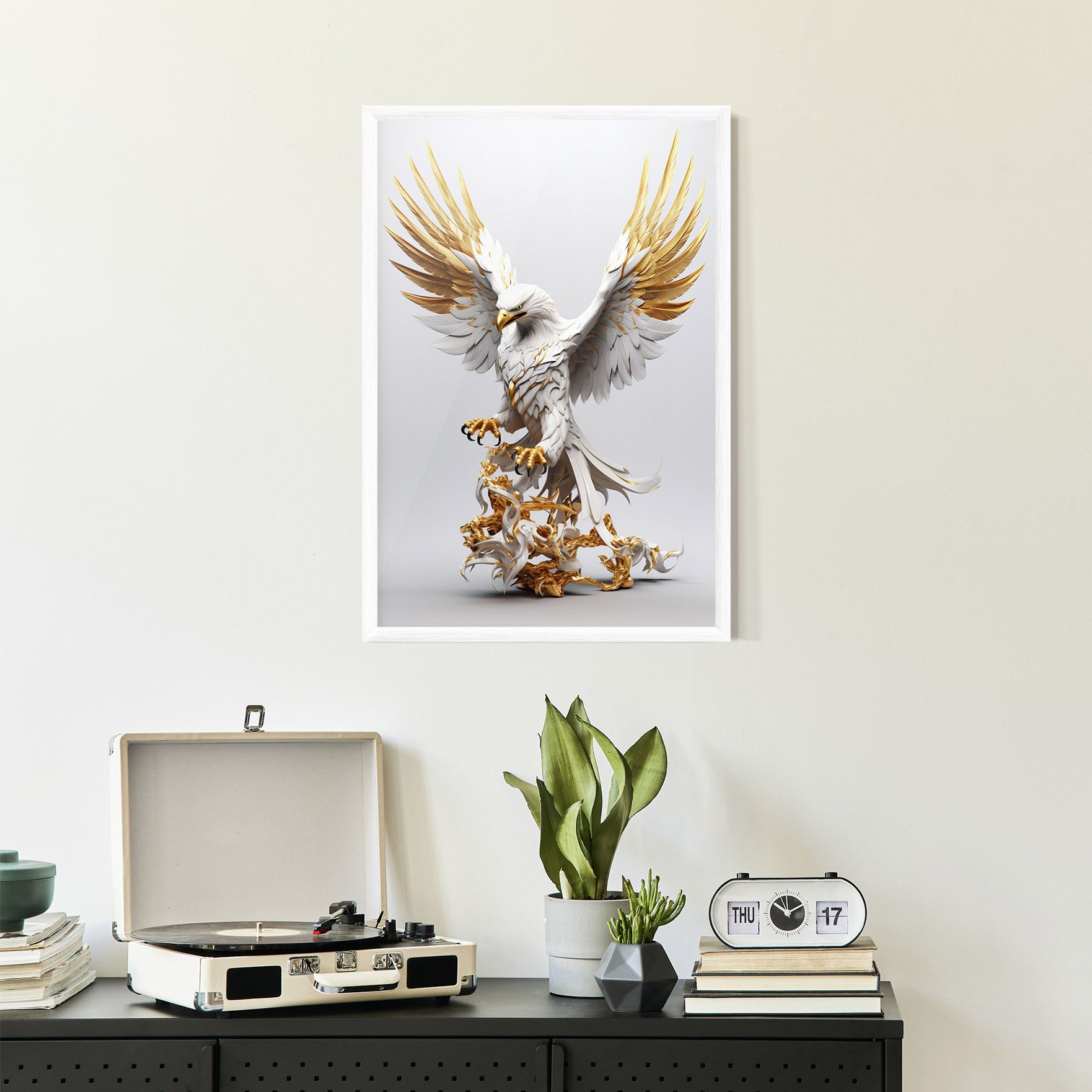 Gold 3d Eagle mockup 2