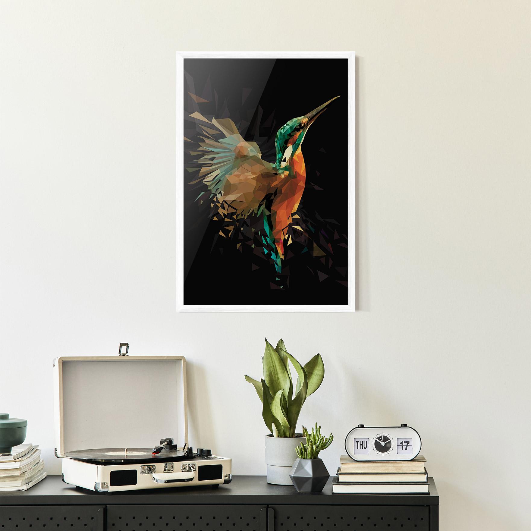 Keretezett Poszter Hummingbird Splash mockup 2
