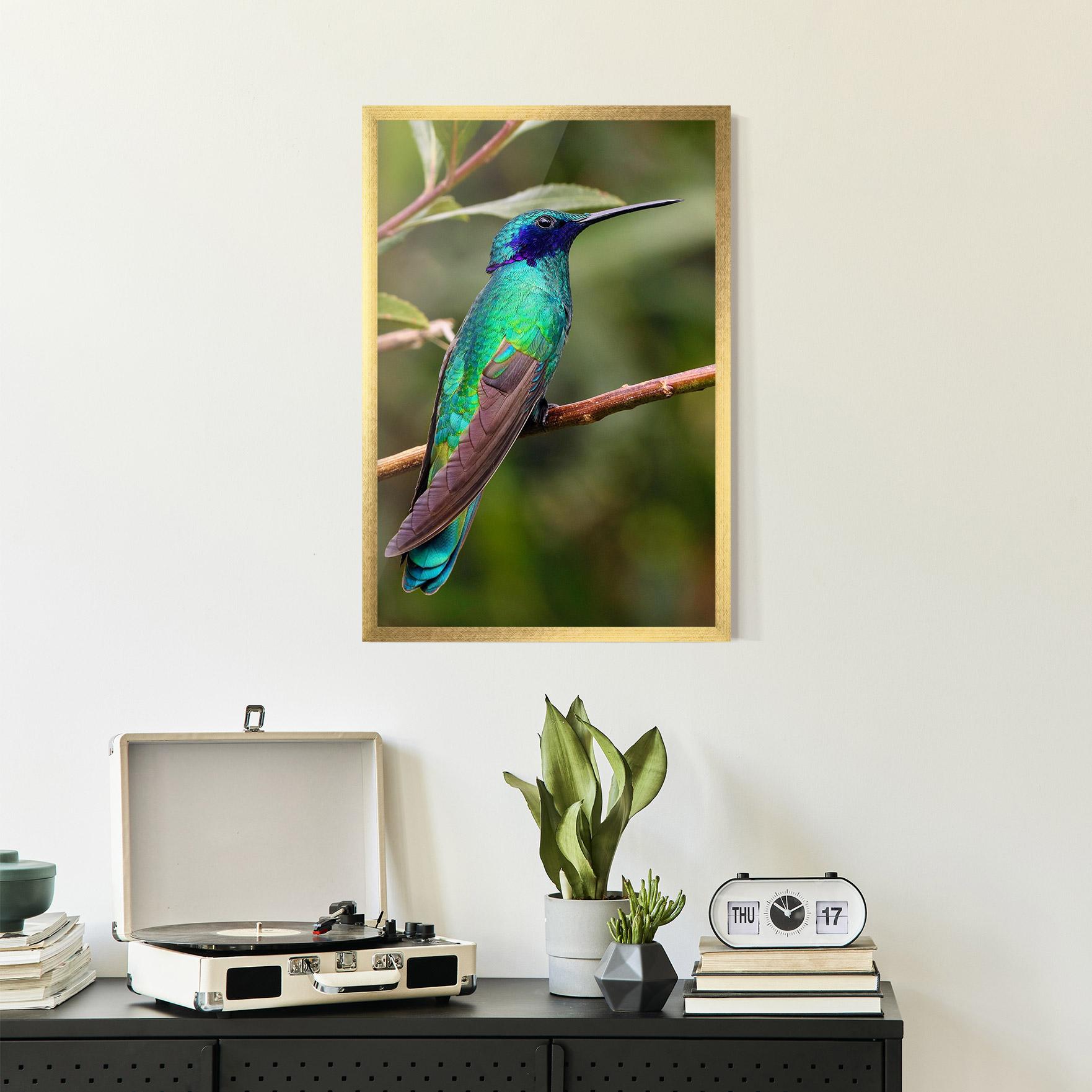 Keretezett Poszter Green Bird mockup 2