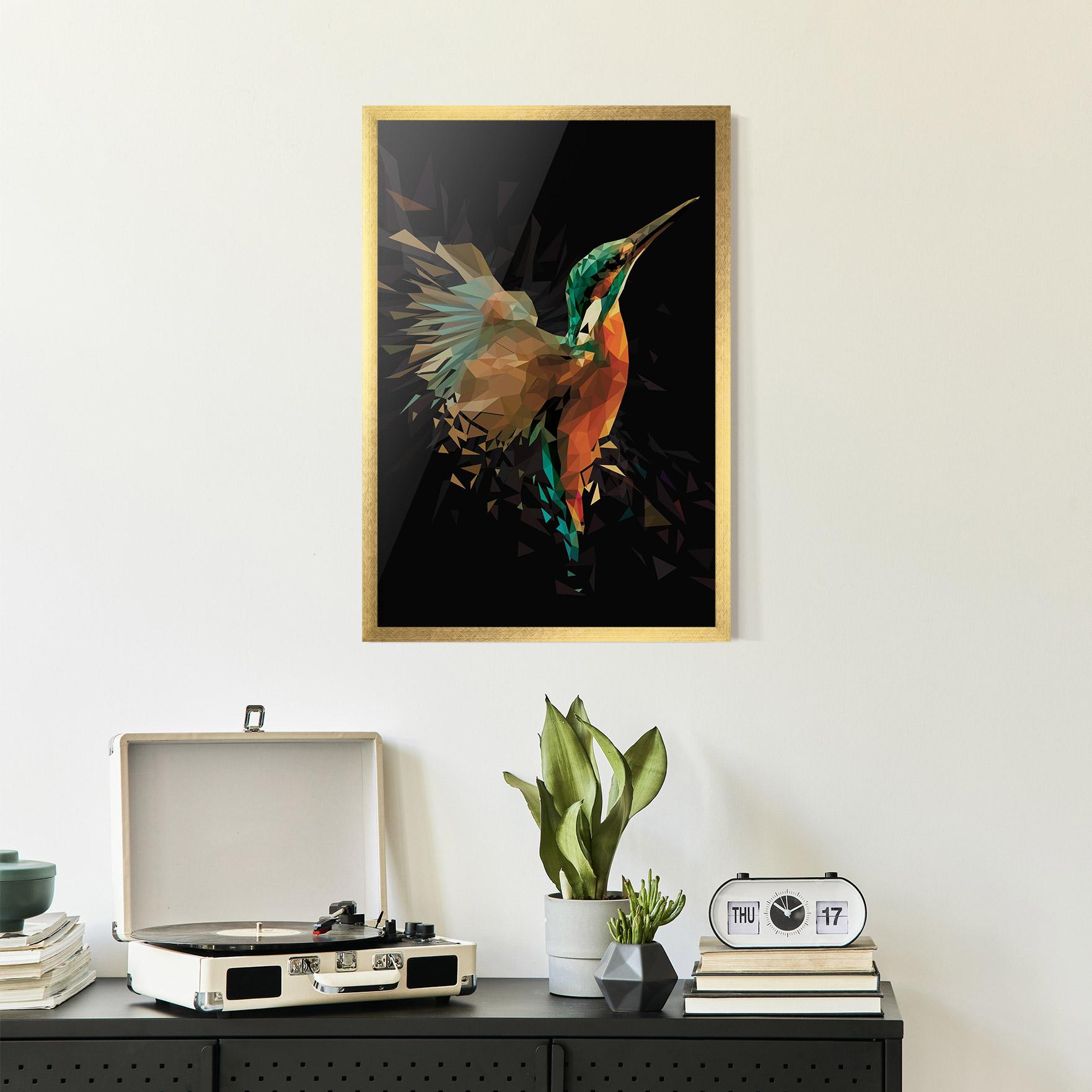 Keretezett Poszter Hummingbird Splash mockup 2