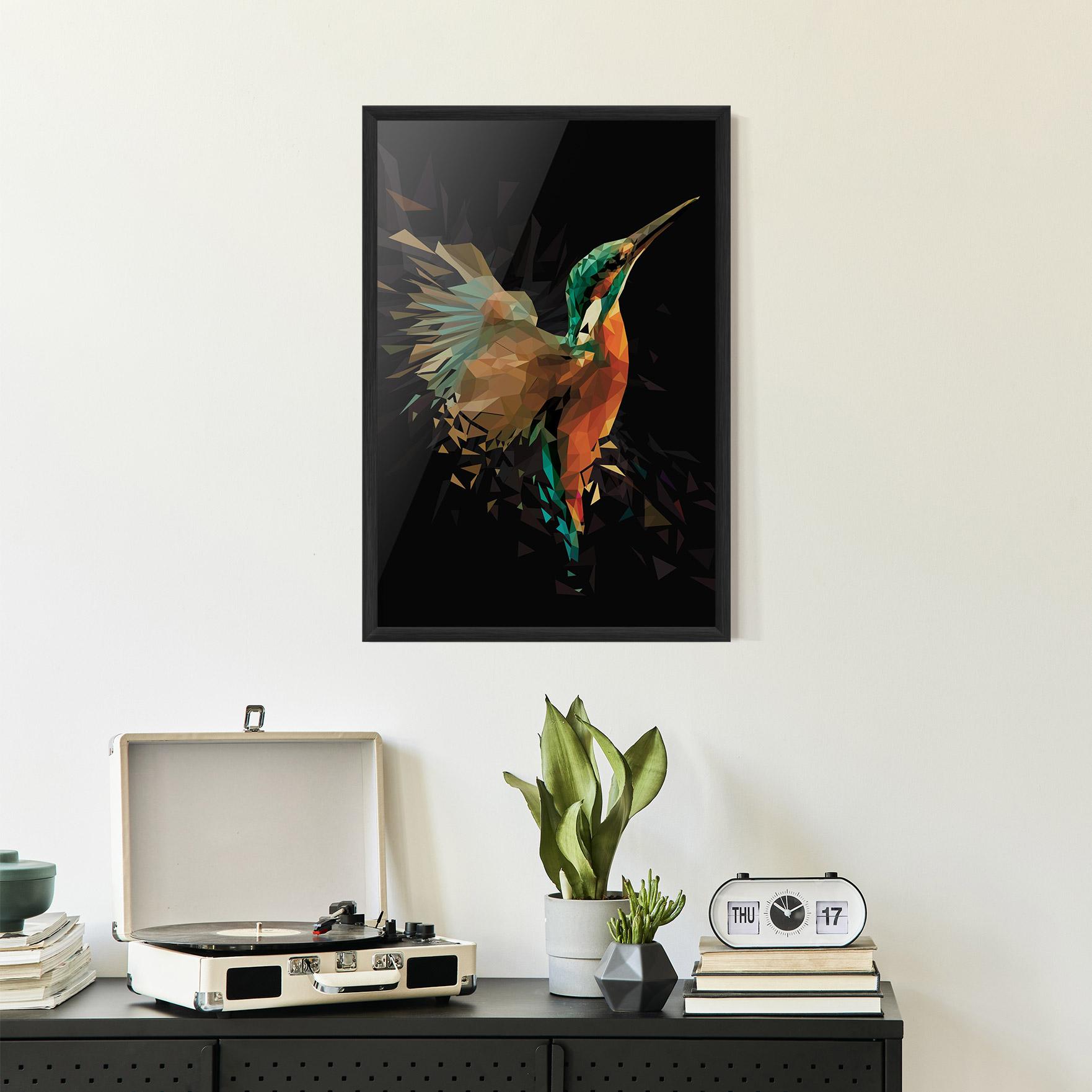 Keretezett Poszter Hummingbird Splash mockup 2