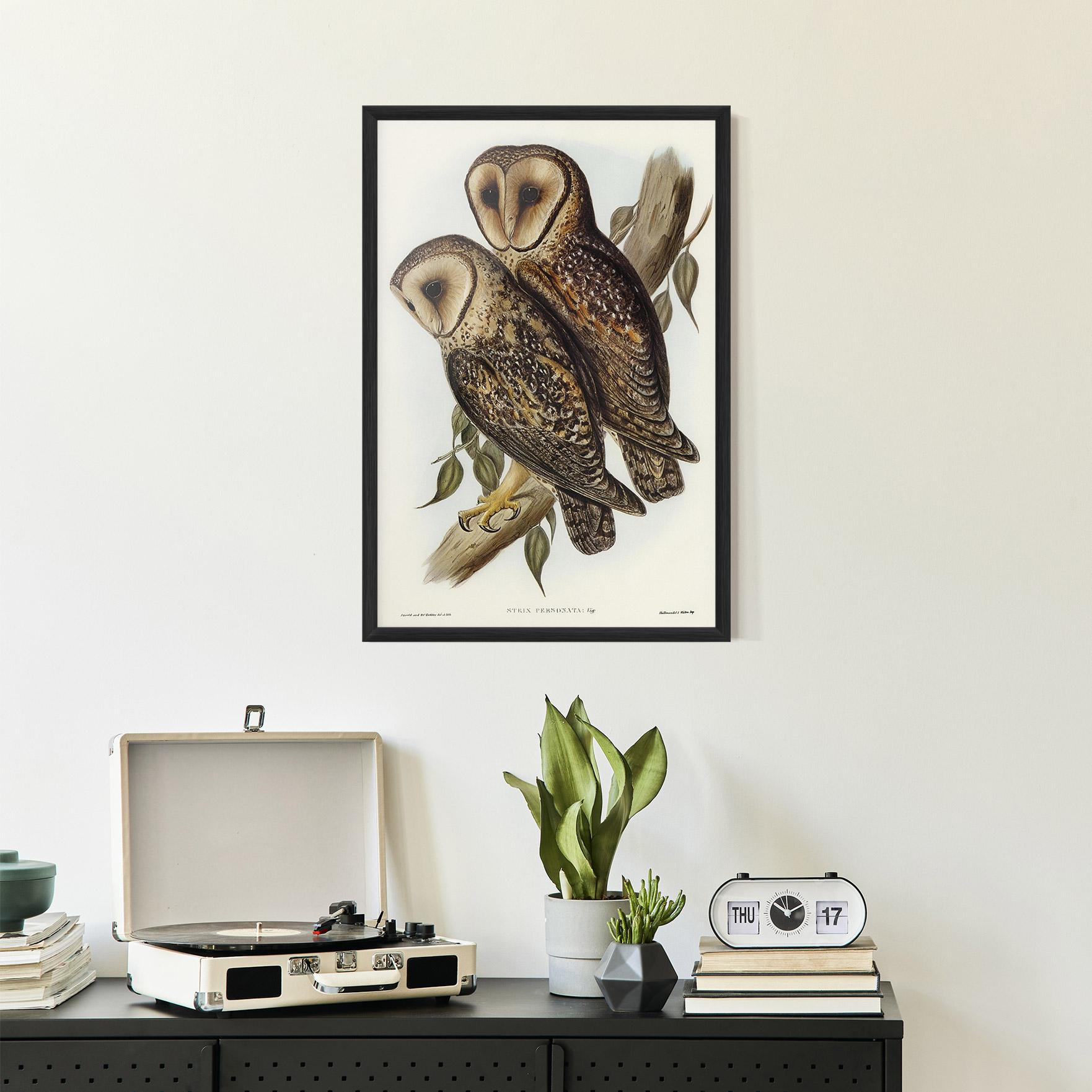 Keretezett Poszter Owl Family mockup 2
