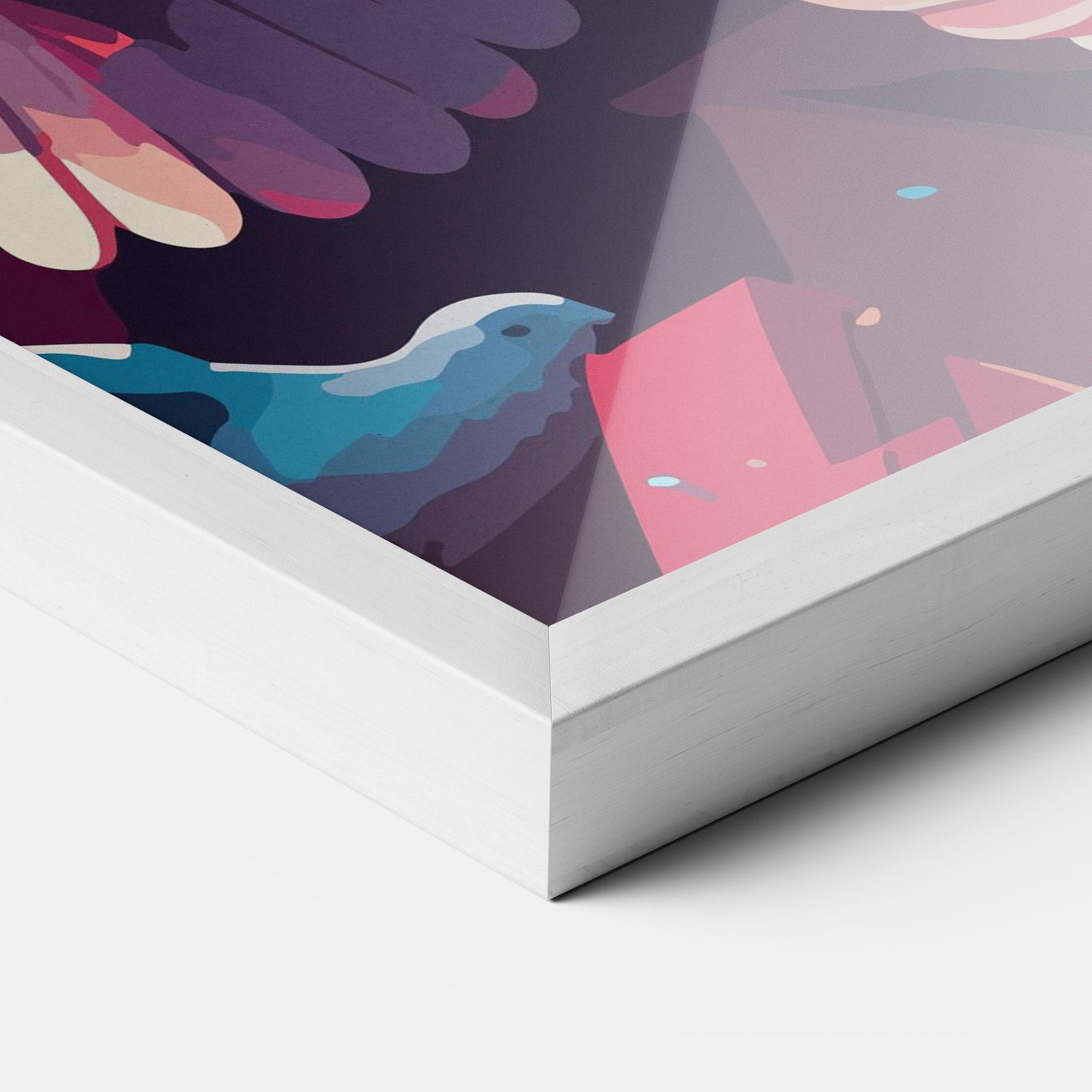 Keretezett Poszter Pretty Dove Family mockup 3