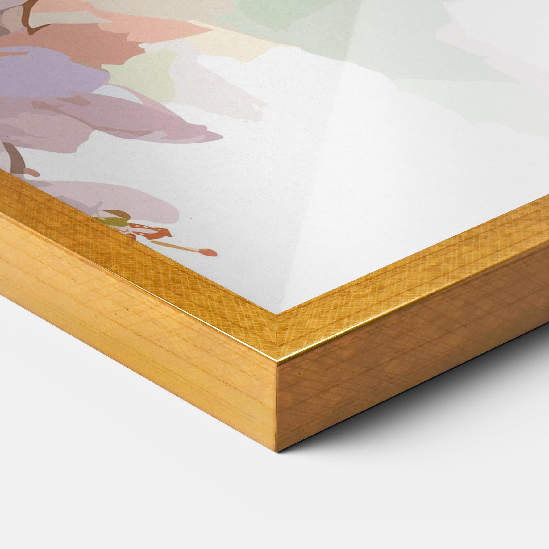 Keretezett Poszter Cute Green Parrot mockup 3