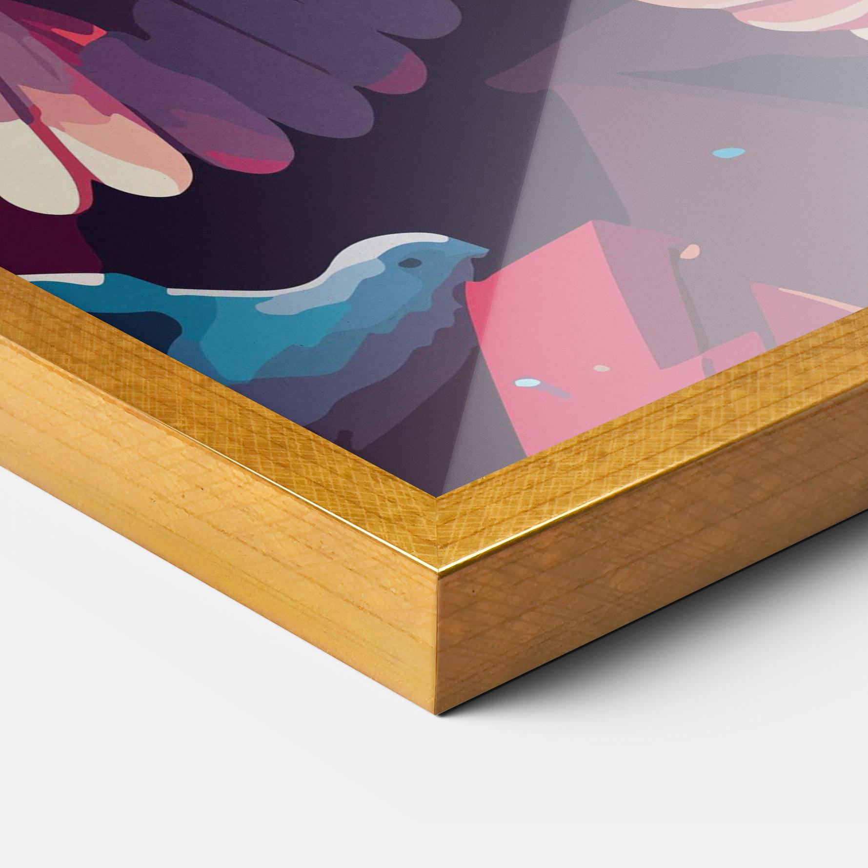 Keretezett Poszter Pretty Dove Family mockup 3