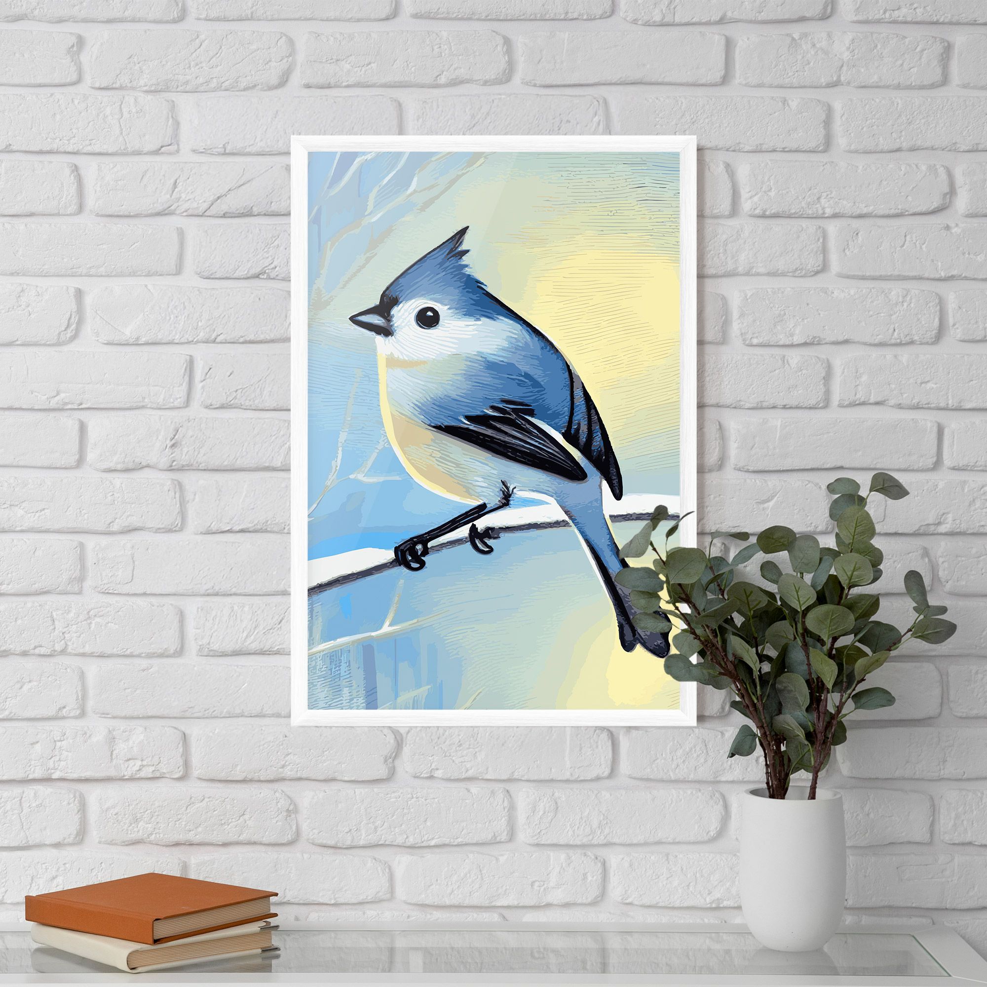 Bird Winter Painting mockup 5