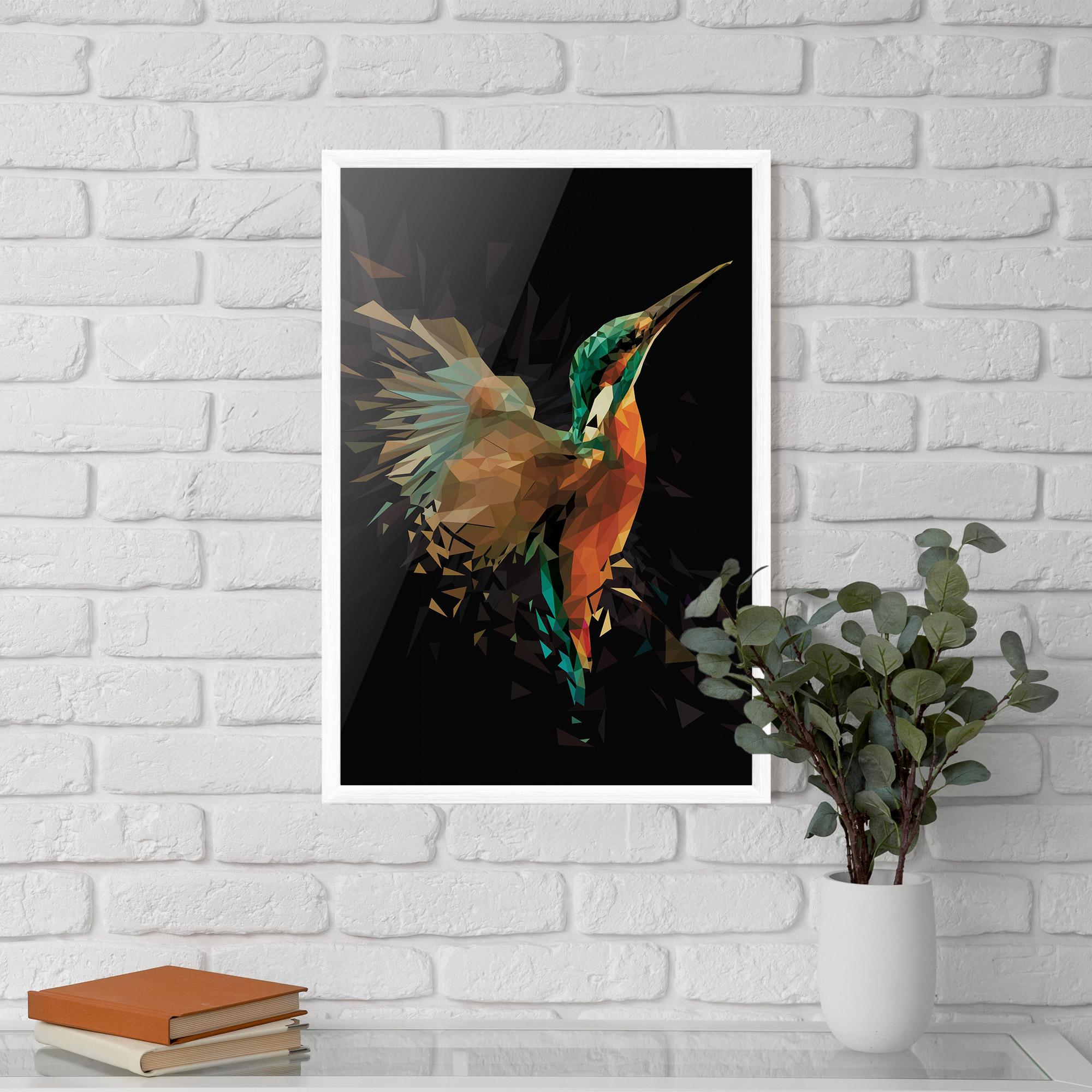 Keretezett Poszter Hummingbird Splash mockup 5