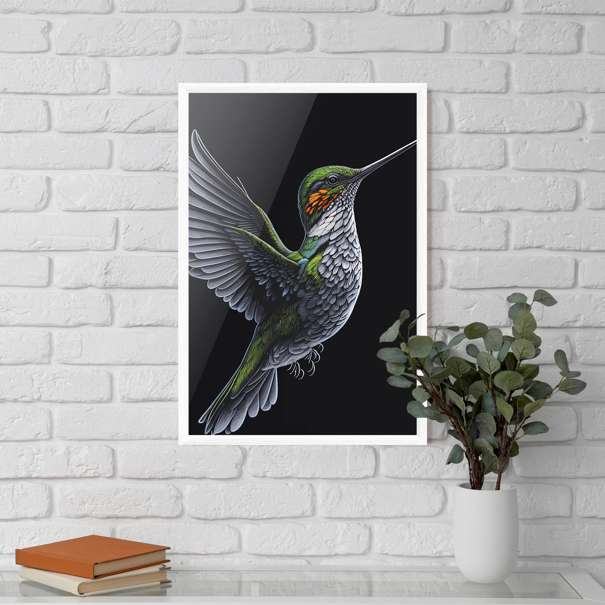 Keretezett Poszter Hummingbird mockup 5