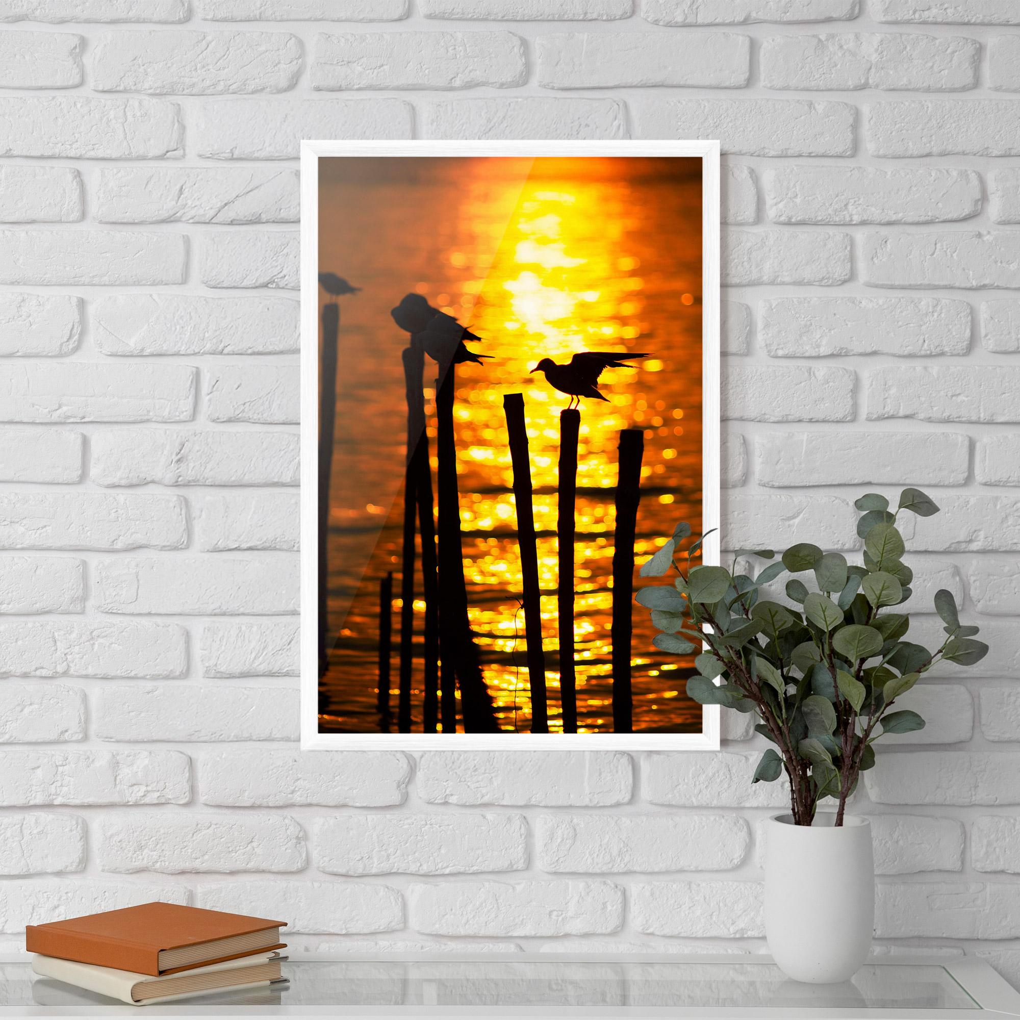 Keretezett Poszter Silhouettes Birds mockup 5