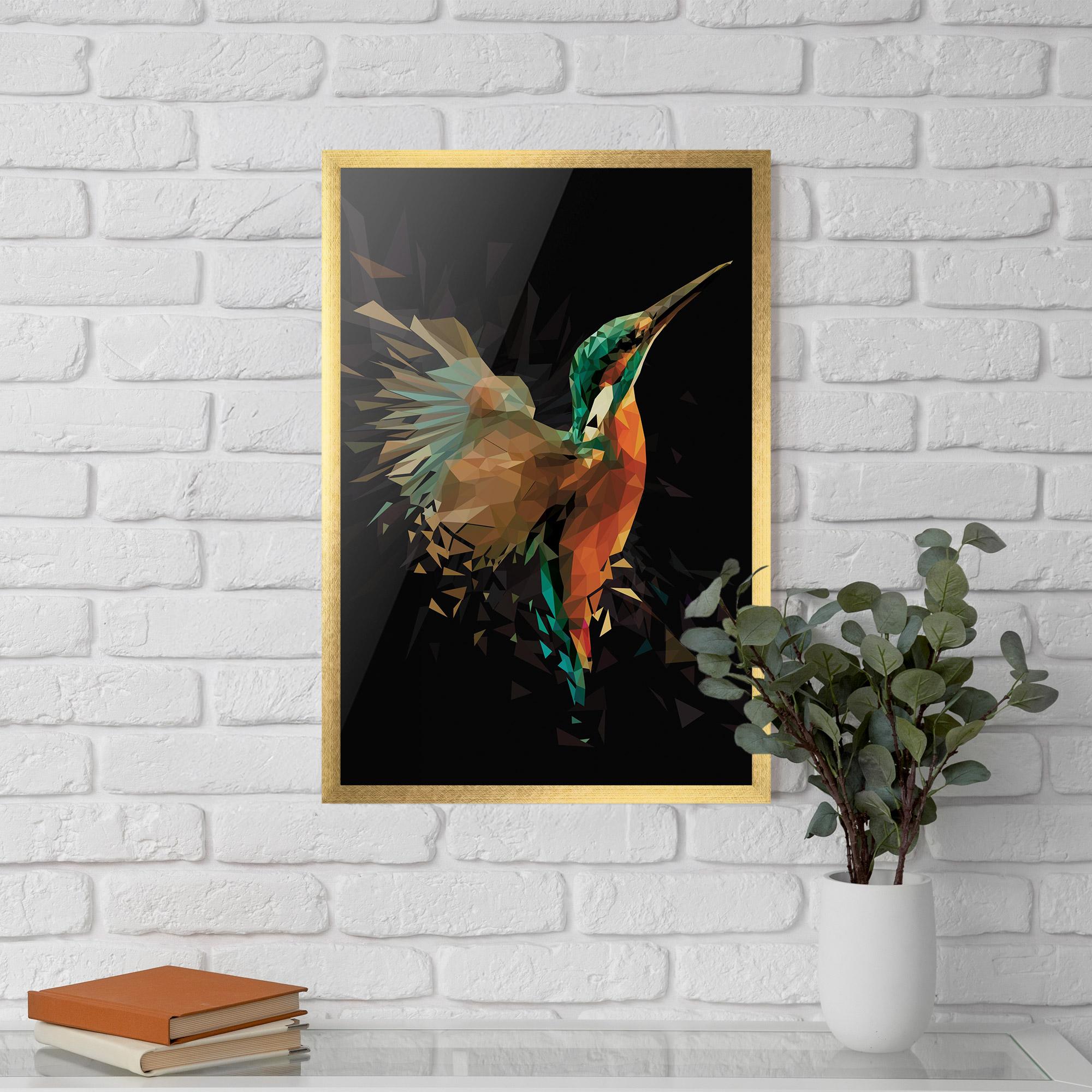 Keretezett Poszter Hummingbird Splash mockup 5