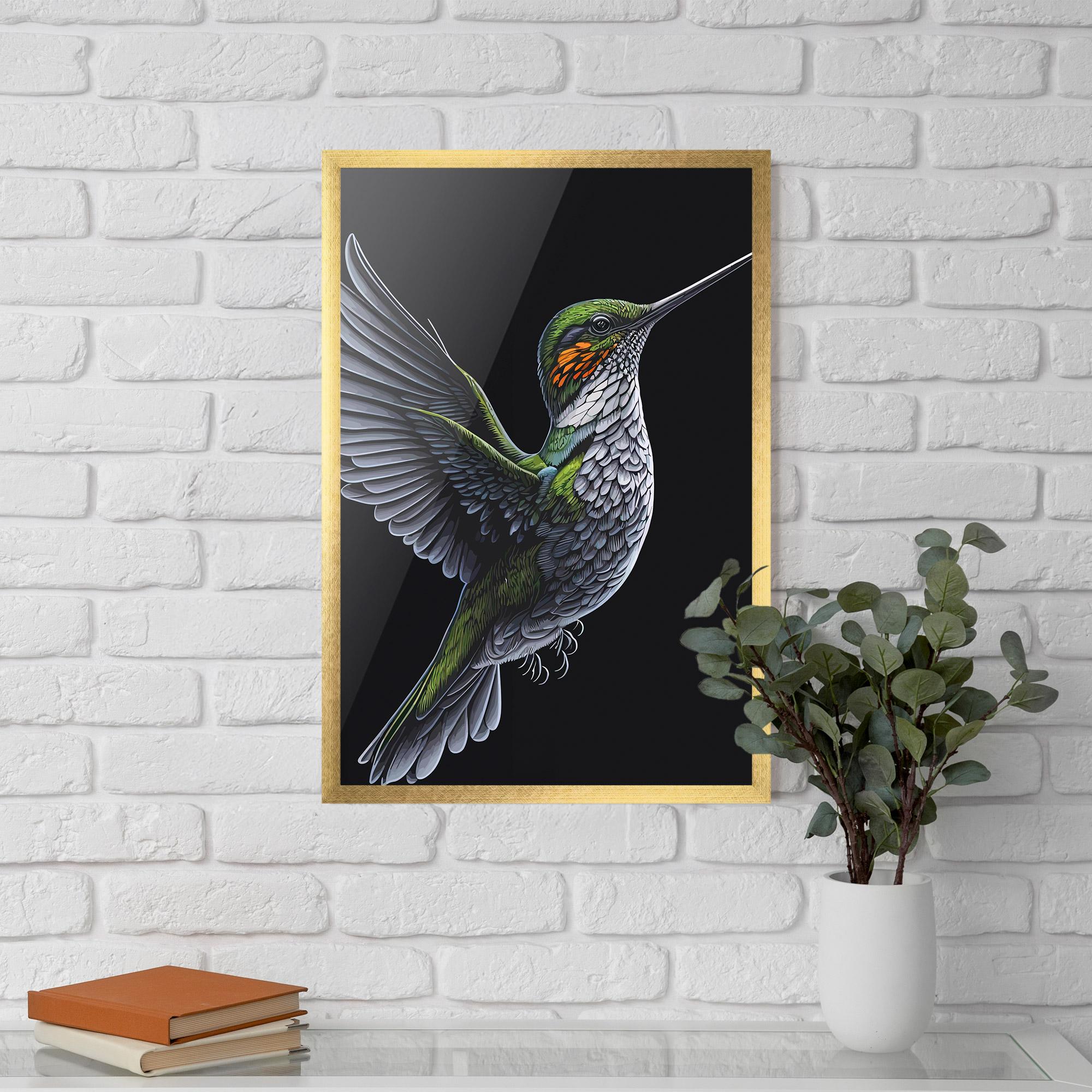 Keretezett Poszter Hummingbird mockup 5